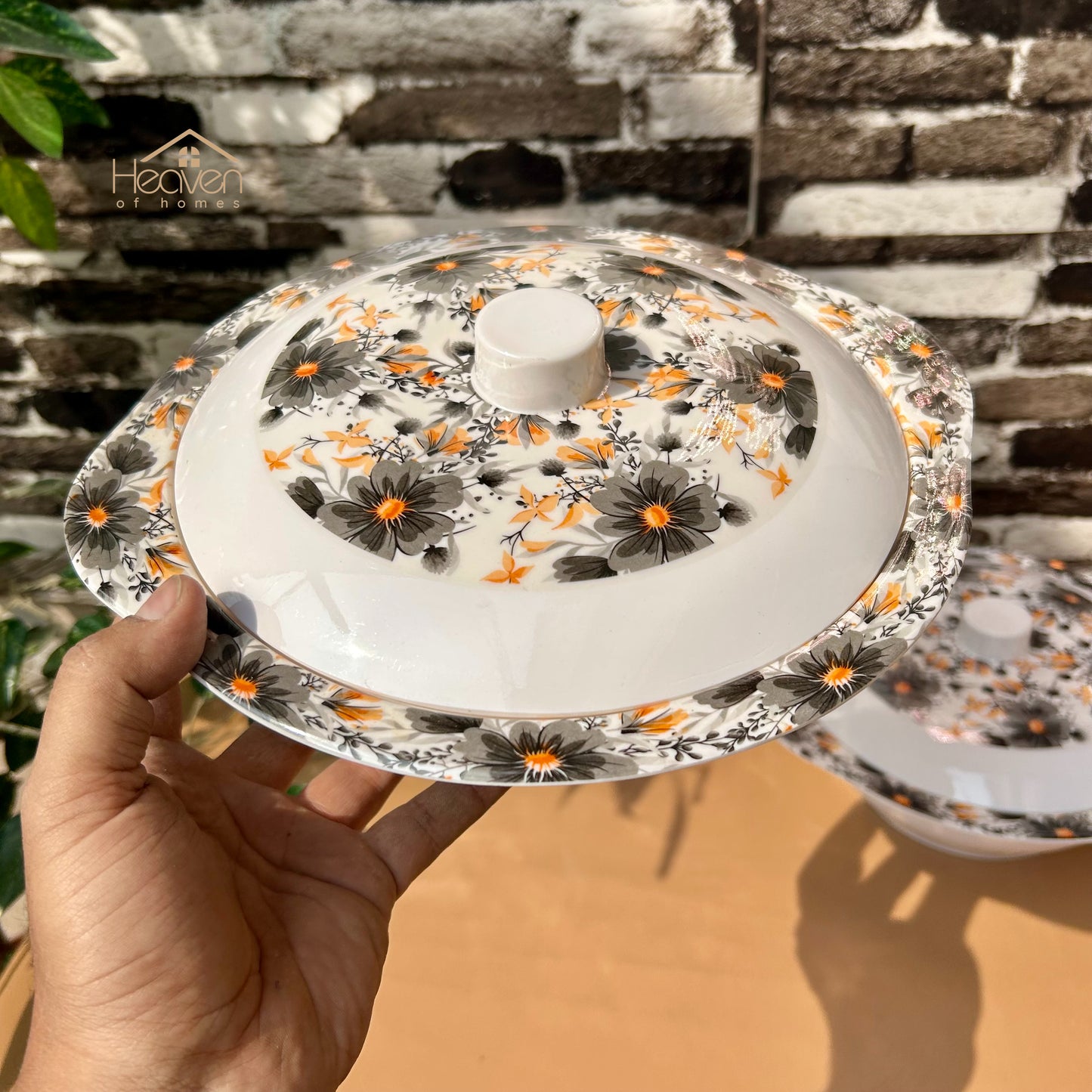 Melamine 6-Person Serving Dinner Set 36-Pieces Melamine Dinner Set – Trending Stain-Proof Double Glazed | Elegant Tableware Orange