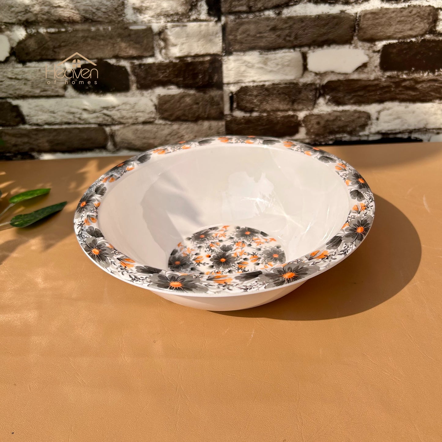 Melamine 6-Person Serving Dinner Set 36-Pieces Melamine Dinner Set – Trending Stain-Proof Double Glazed | Elegant Tableware Orange