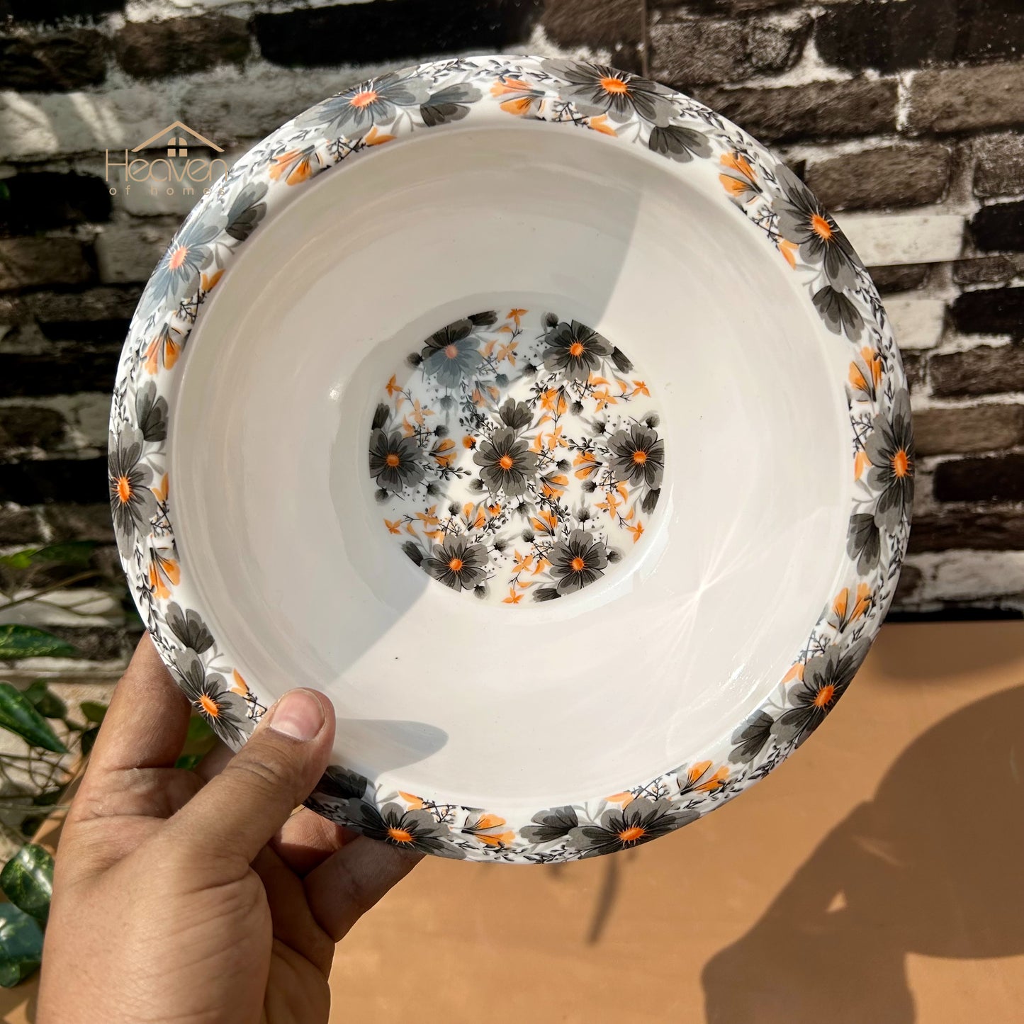 Melamine 6-Person Serving Dinner Set 36-Pieces Melamine Dinner Set – Trending Stain-Proof Double Glazed | Elegant Tableware Orange