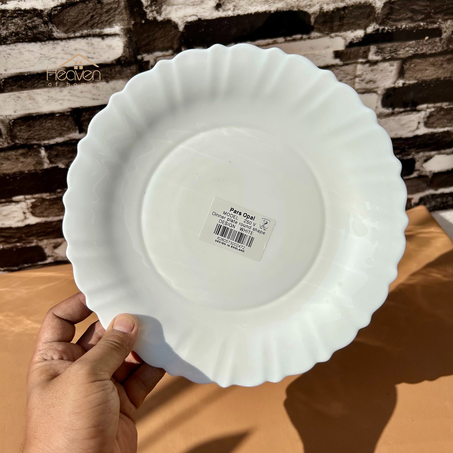 Opal Set of 18 Pieces Marble Plate Set White– Stain-Proof and Microwave Safe Dinner Set Imported
