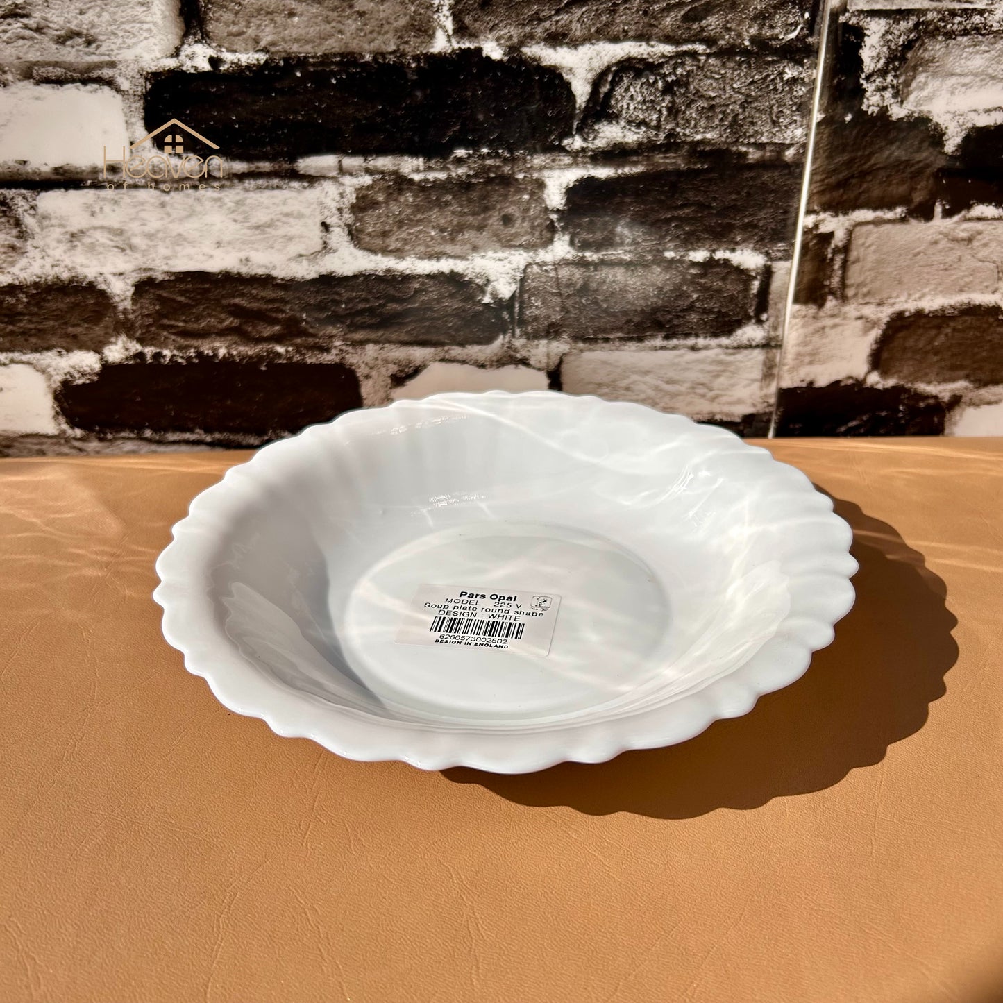 Opal Set of 6 Marble Plates White– Stain-Proof and Microwave Safe - Heaven of homes - Sale Pakistan