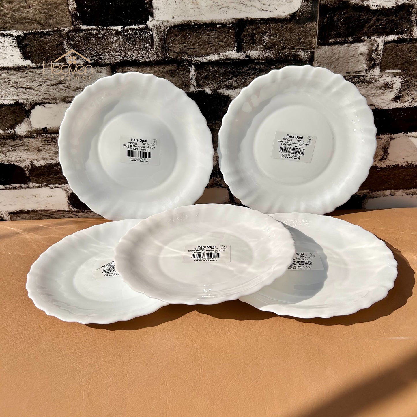 Opal Set of 18 Pieces Marble Plate Set White– Stain-Proof and Microwave Safe Dinner Set Imported