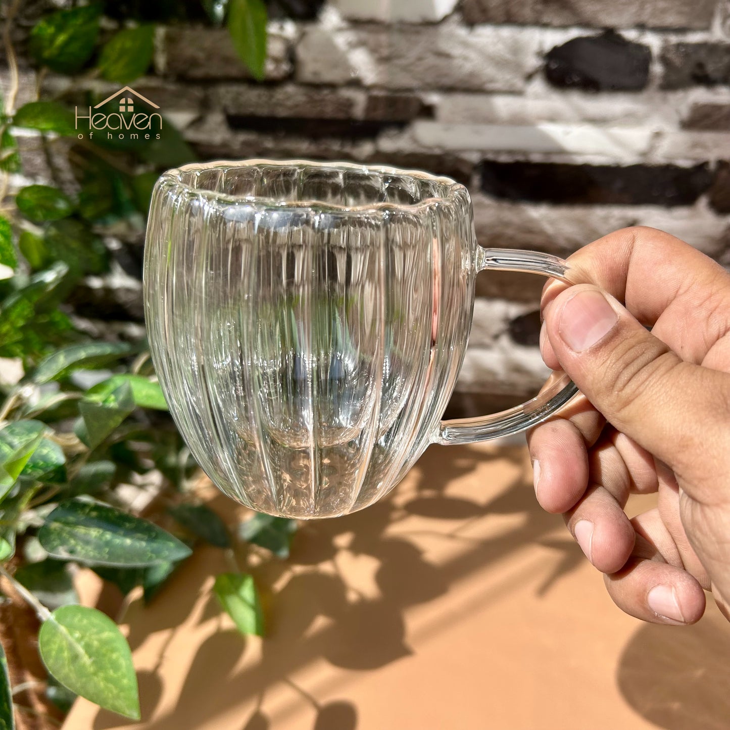 Double Walled Glass Mugs – 250ml | Insulated Coffee, Tea, Latte, Cappuccino & Juice Cups - Heaven of homes - Sale Pakistan