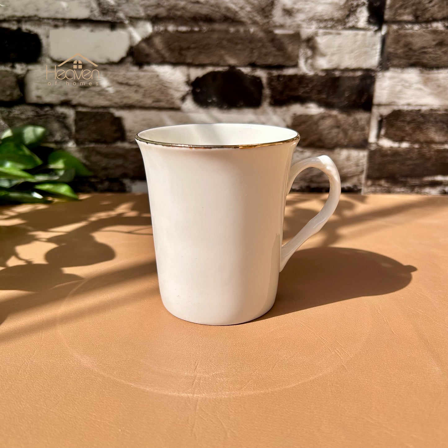 Heaven Set of 6 Weightless White Bone China Mugs – Elegant & Durable 225 ML - Heaven of homes - Sale Pakistan