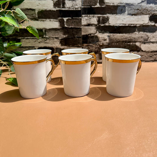 Heaven® Set of 6 Bone China Coffee & Tea Mugs – 225ml Lightweight, Elegant & Durable # 2 EP