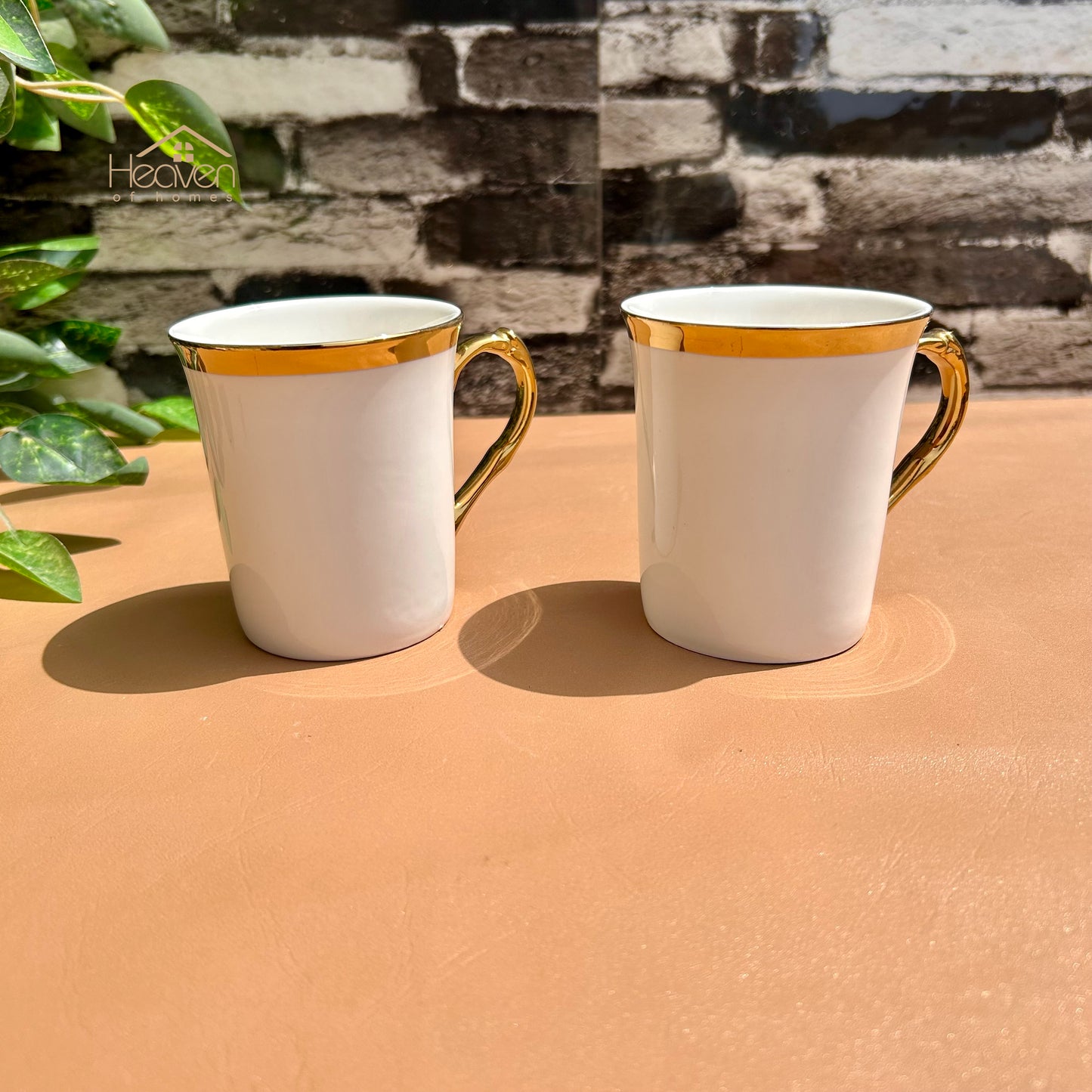 Heaven® Set of 6 Bone China Coffee & Tea Mugs – 225ml Lightweight, Elegant & Durable # 2 EP
