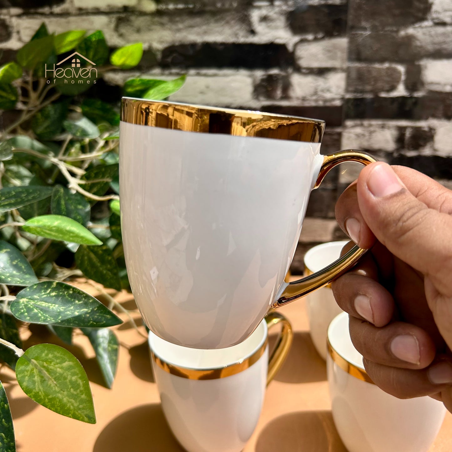 Heaven® 6-piece Bone China Coffee & Tea Mug Set – 310ml Elegant & Durable #4 E.P