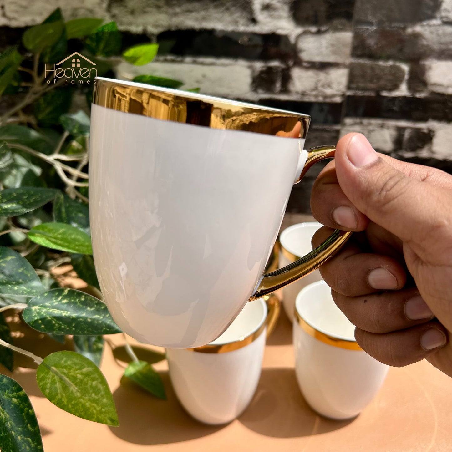 Heaven® 6-piece Bone China Coffee & Tea Mug Set – 310ml Elegant & Durable #4 E.P