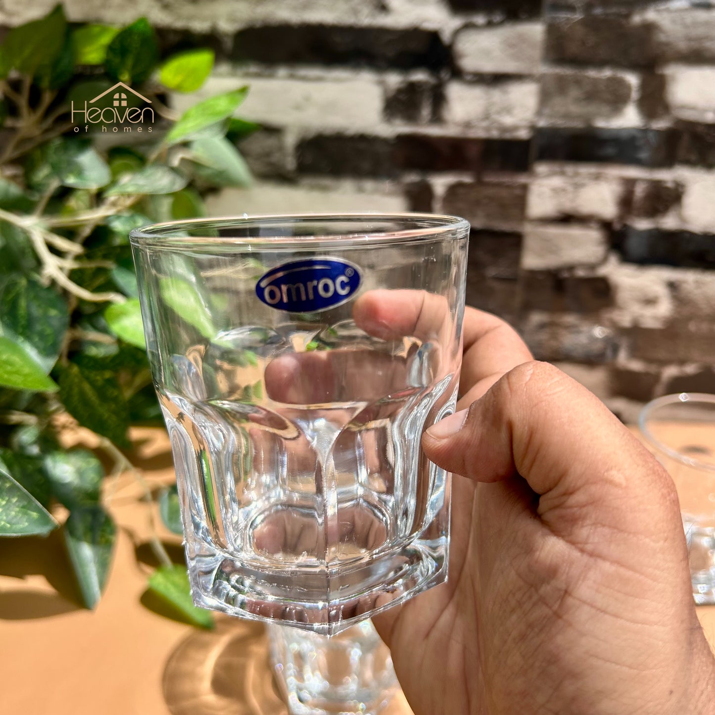 Omroc 6-Piece Clear Glassware Set – 300ml Everyday Drinking Glasses for Beverages, Juice & More