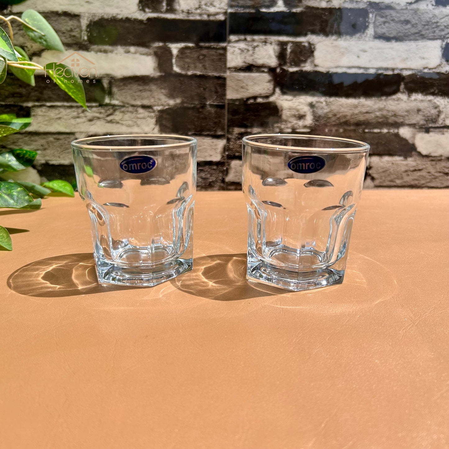Omroc 6-Piece Clear Glassware Set – 300ml Everyday Drinking Glasses for Beverages, Juice & More