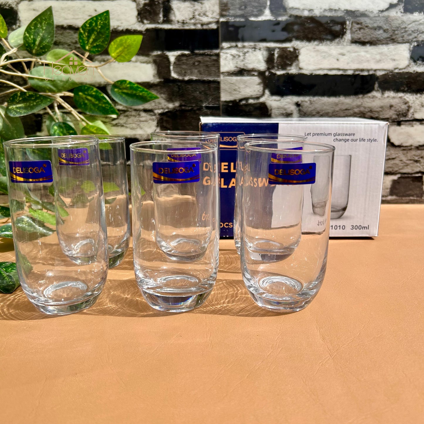 Delisoga® Drinking Glasses – Elegant and Stylish Glassware 300 ML J1010