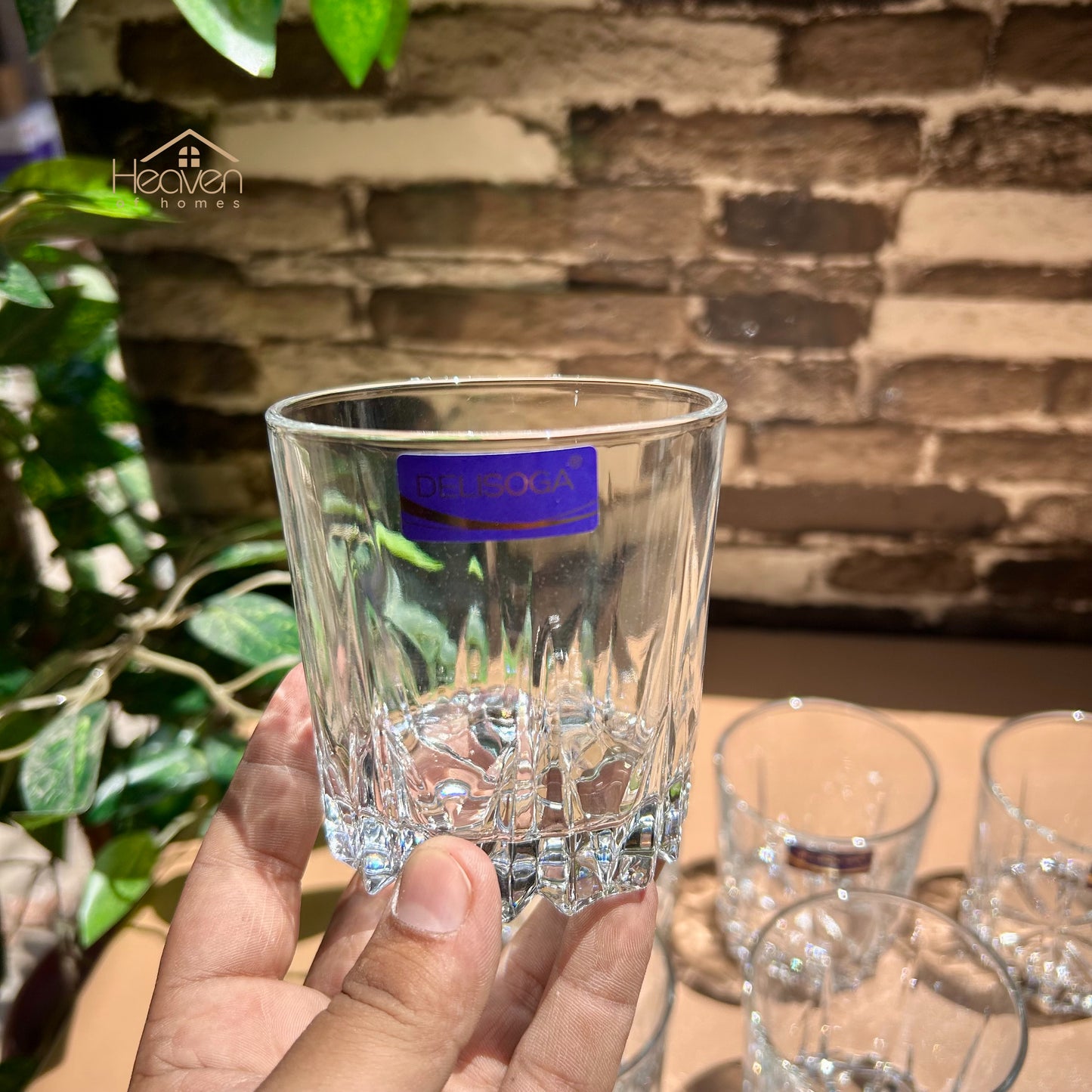 Delisoga® Drinkware Glasses Set - 6-Piece Everyday Collection | Elegant 300 ml Tumblers Craft - Heaven of homes - Sale Pakistan