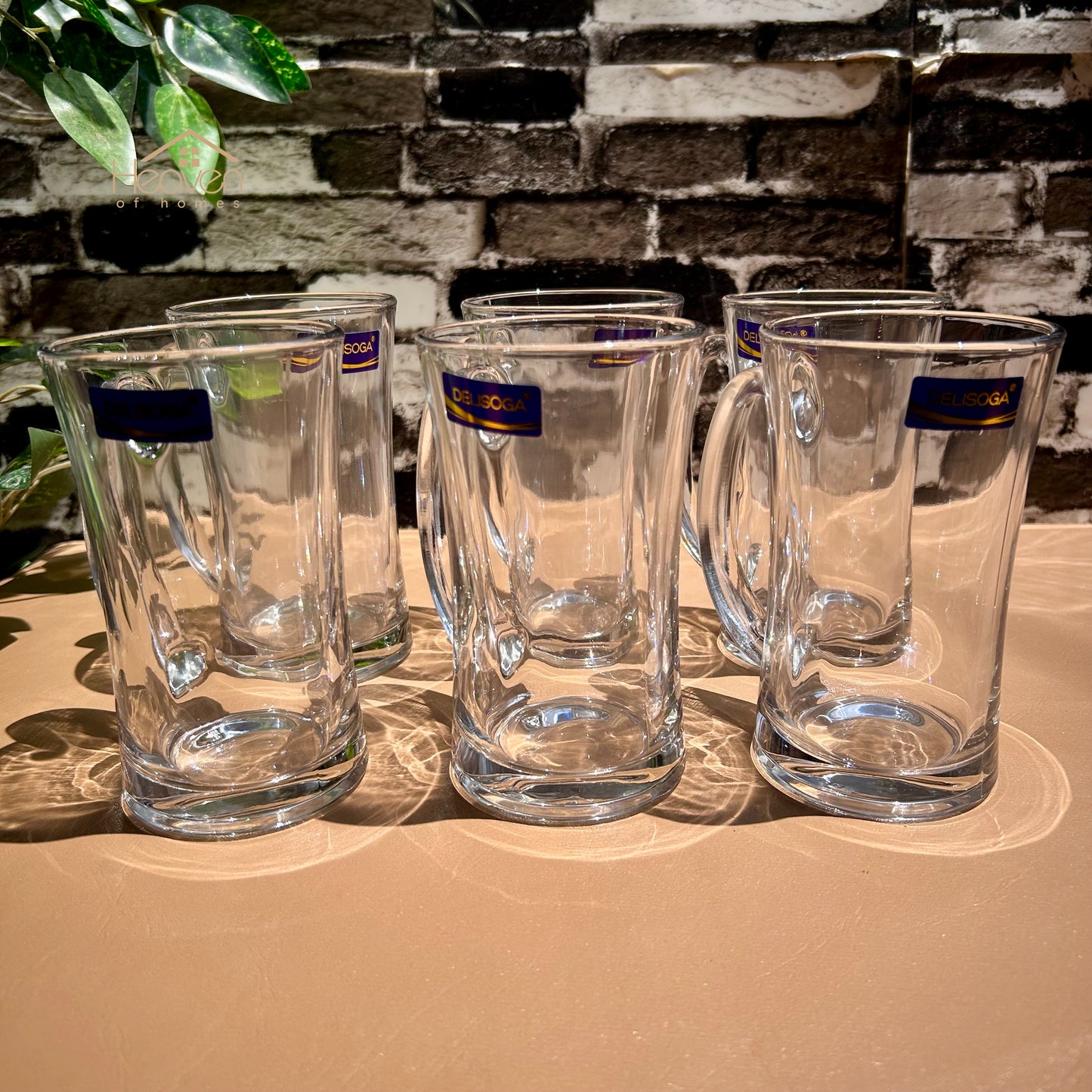 Delisoga® Juice Mugs 400 ML Each Fine Glass Material Milk Shake Mug - Heaven of homes - Sale Pakistan