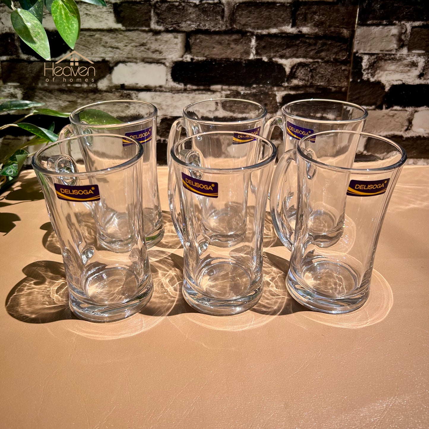 Delisoga® Juice Mugs 400 ML Each Fine Glass Material Milk Shake Mug - Heaven of homes - Sale Pakistan