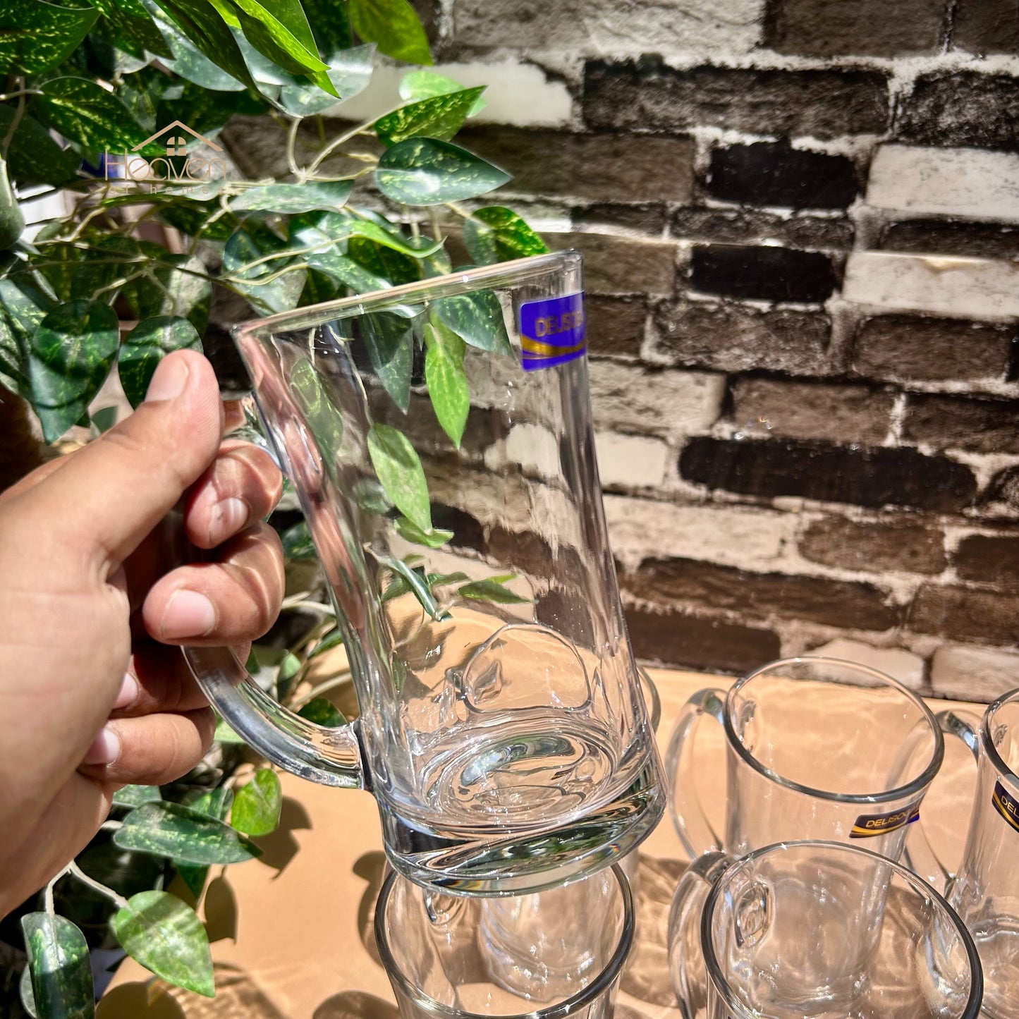 Delisoga® Juice Mugs 400 ML Each Fine Glass Material Milk Shake Mug - Heaven of homes - Sale Pakistan
