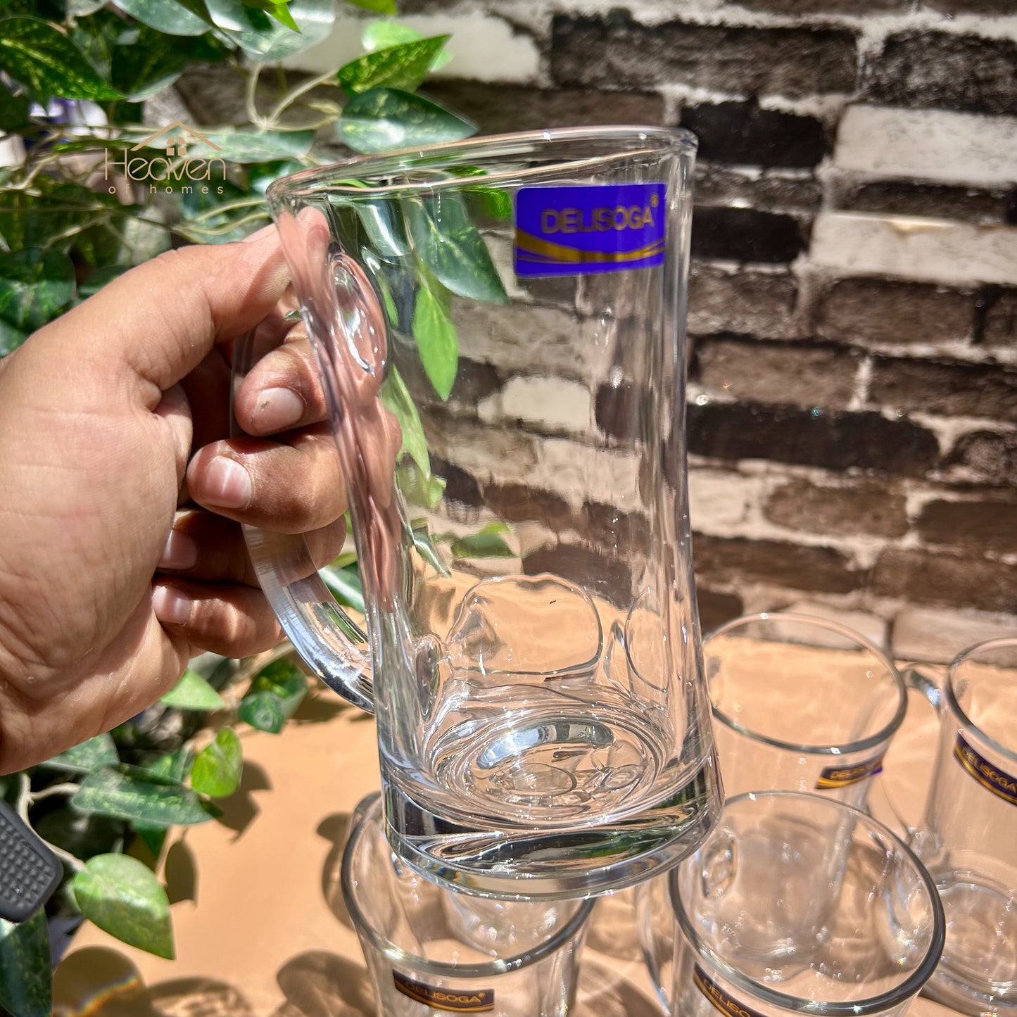 Delisoga® Juice Mugs 400 ML Each Fine Glass Material Milk Shake Mug - Heaven of homes - Sale Pakistan
