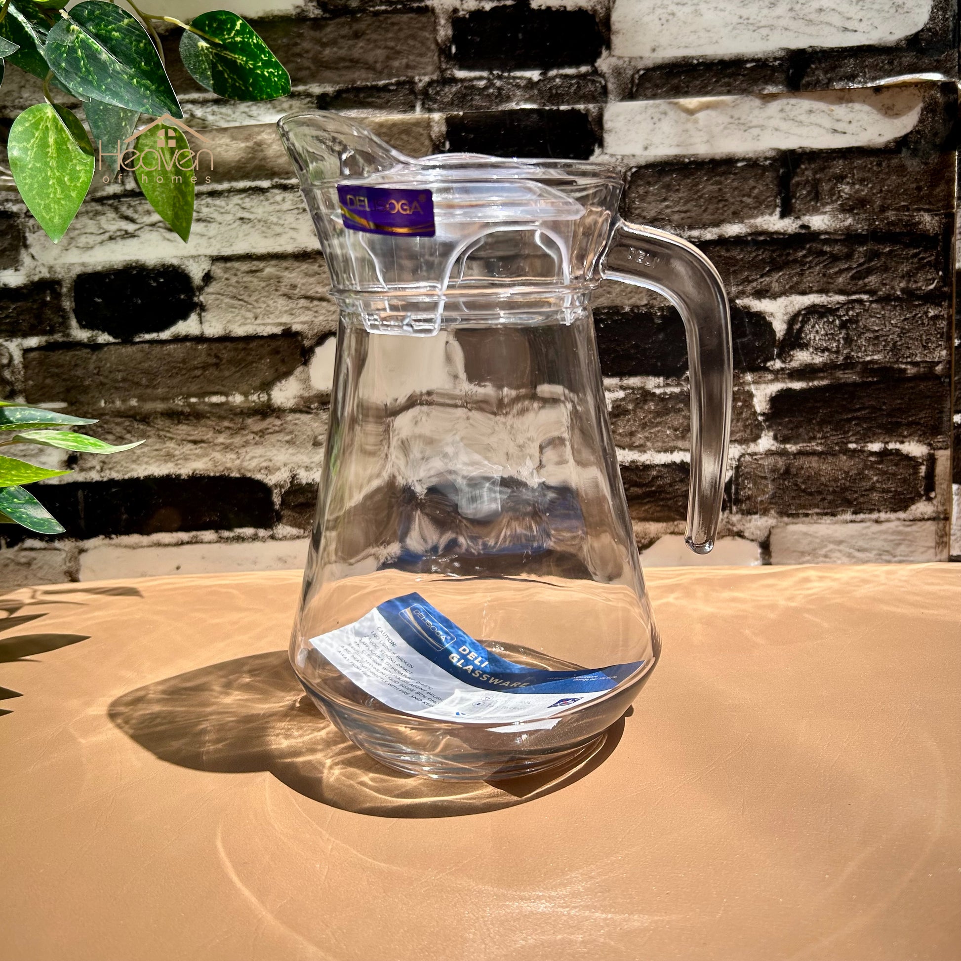 Delisoga® Premium 1.5-Liter Glass Serving Jug – Elegant Pitcher for Cool Beverages - Heaven of homes - Sale Pakistan