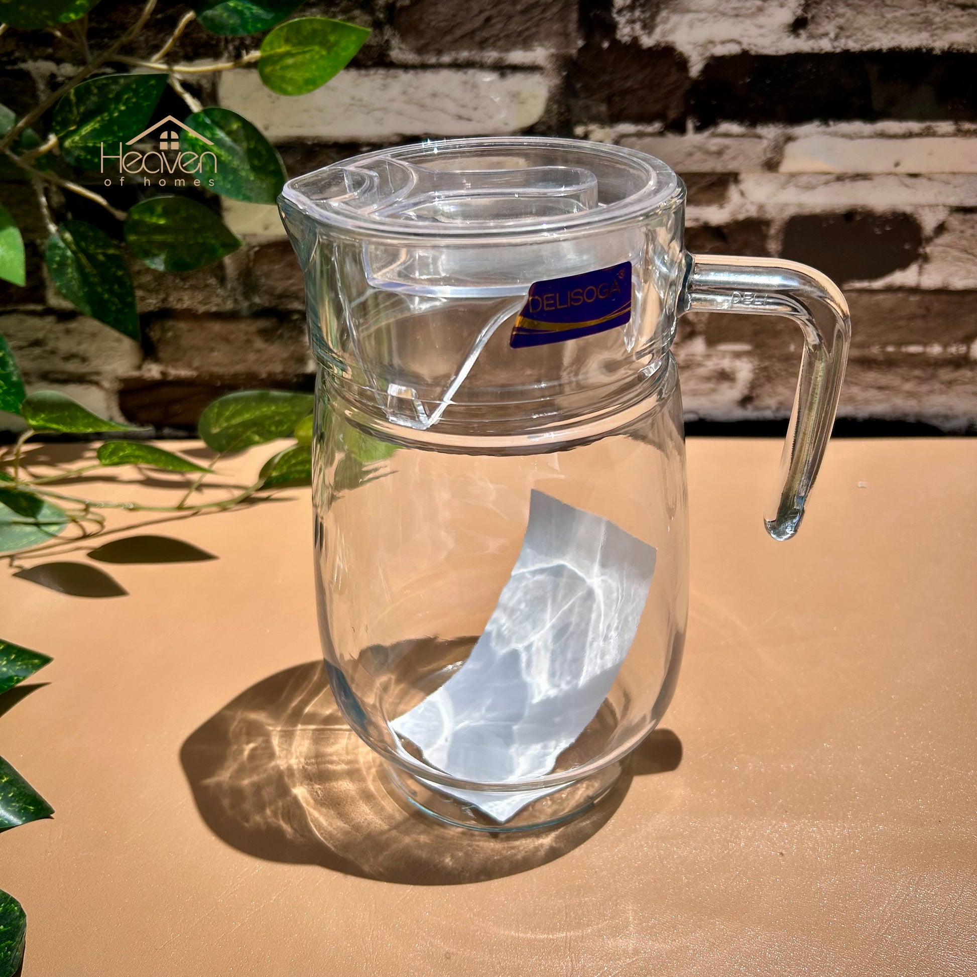 Delisoga® Premium 1.65-Liter Glass Serving Jug – Elegant Pitcher for Cool Beverages - Heaven of homes - Sale Pakistan
