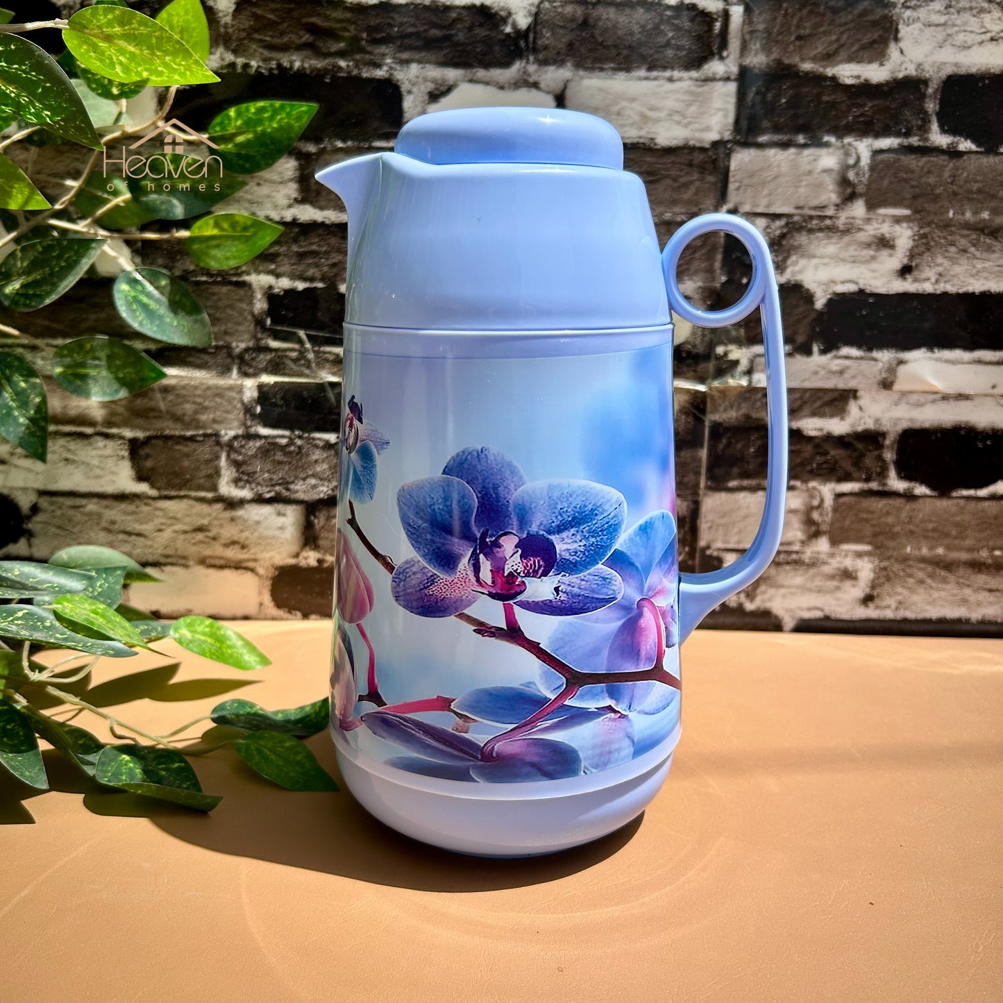 Hot And Cool Vacuum Flask Thermos Pure Food Grade Plastic Body With Double Refill 1 Litre - Heaven of homes - Sale Pakistan