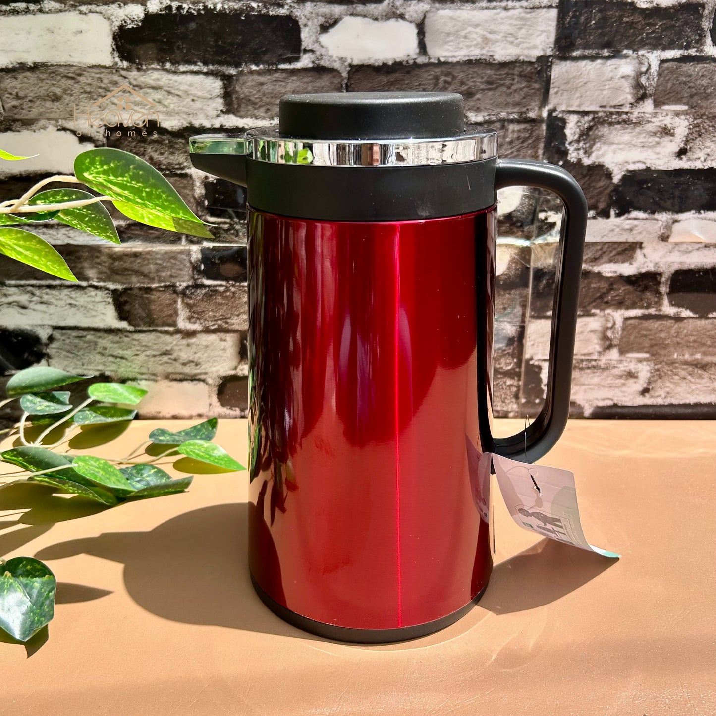 Heaven® Hot And Cool Vacuum Flask Thermos Pure Stainless Steel Body With Double Glass 1 Litre - Heaven of homes - Sale Pakistan