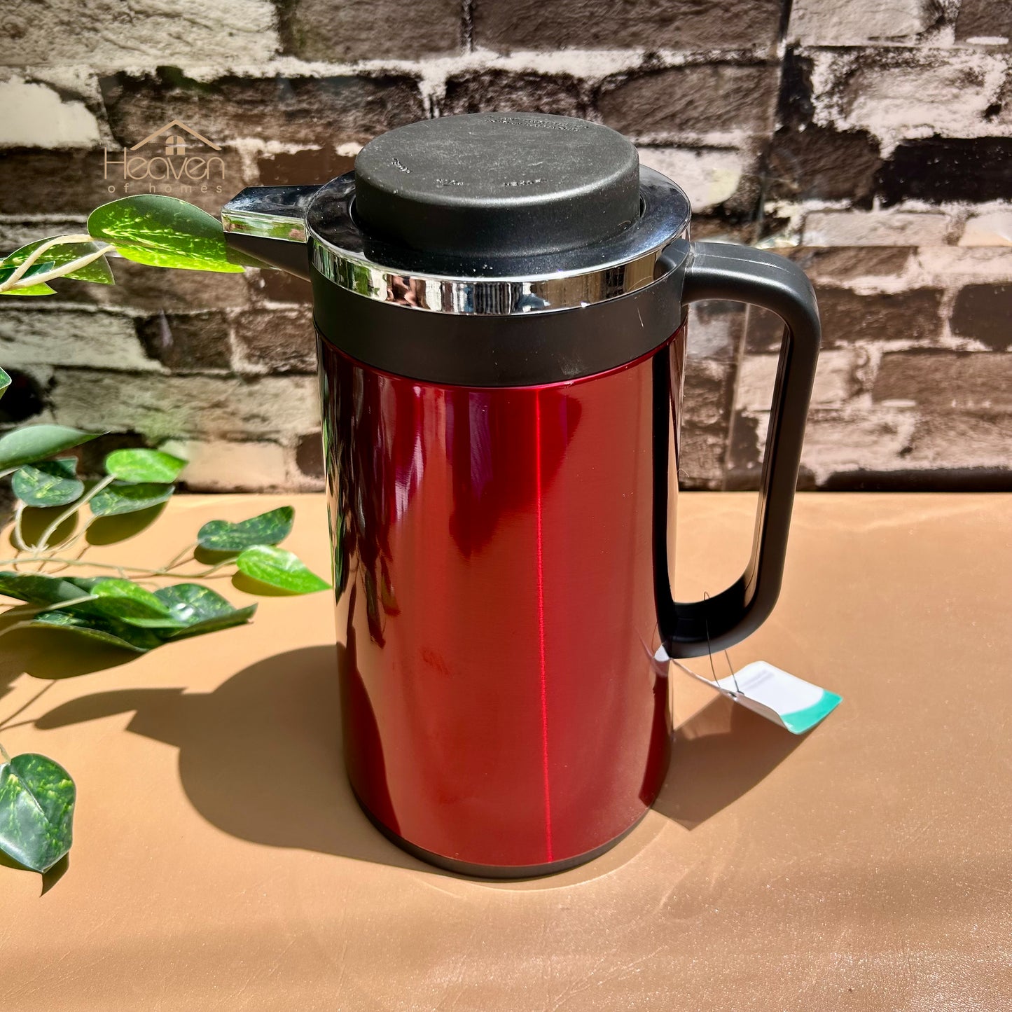 Heaven® Hot And Cool Vacuum Flask Thermos Pure Stainless Steel Body With Double Glass 1 Litre - Heaven of homes - Sale Pakistan