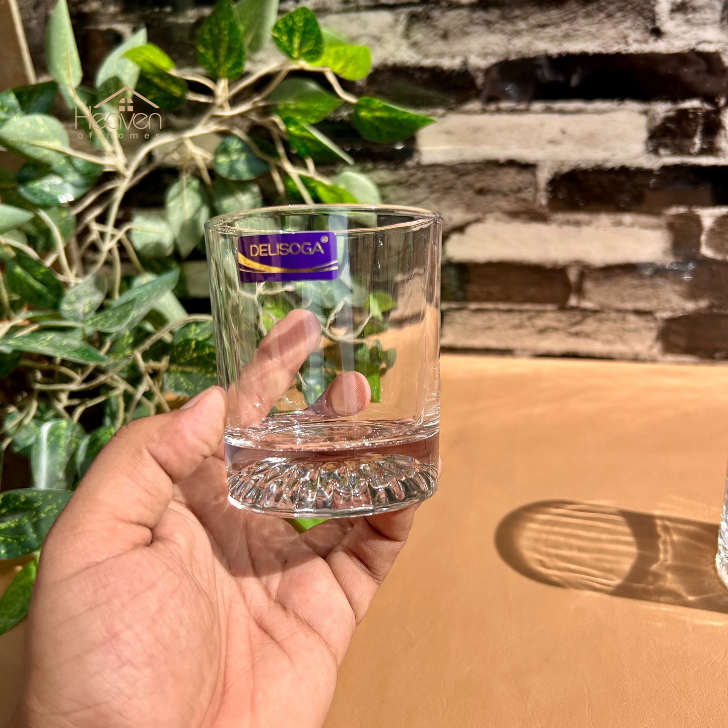 Delisoga® Set of 6 Transparent Drinking Glasses | 225ml Crystal Clear Everyday Glassware - Y75088