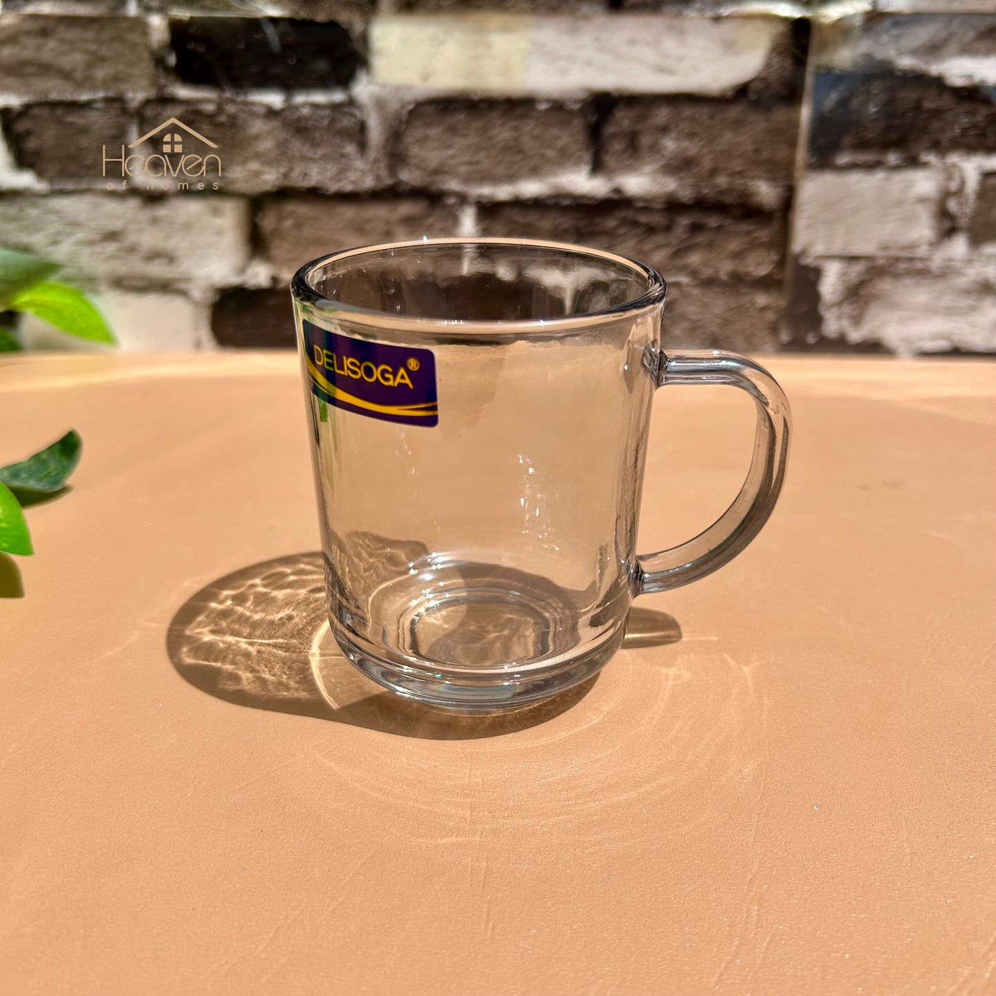 Delisoga® Elegant Set of 6 Clear Glass Coffee & Tea Mugs – 240ml Transparent Cups Smoke Grey - Heaven of homes - Sale Pakistan