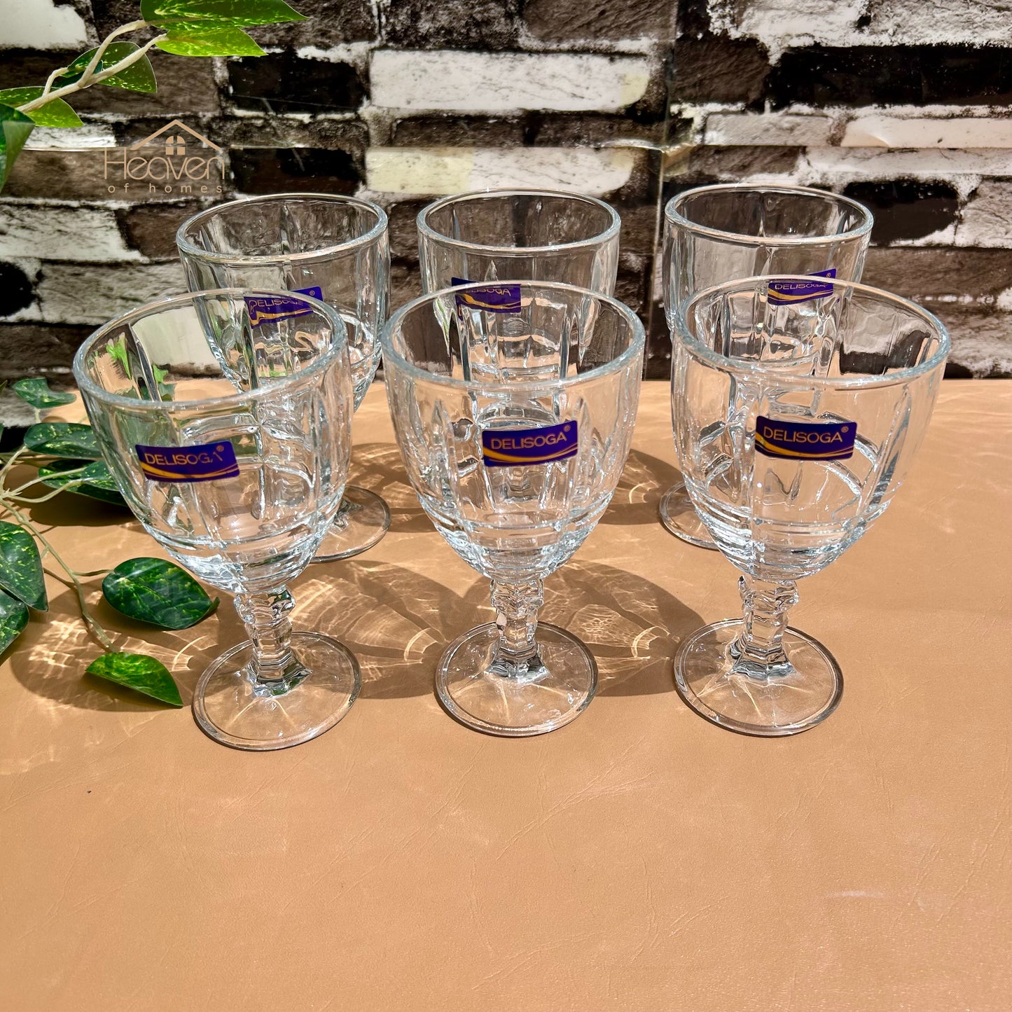 Delisoga® Classic Glasses Set - 6-Pieces Vine Glass | Elegant Collection 340ml - Heaven of homes - Sale Pakistan