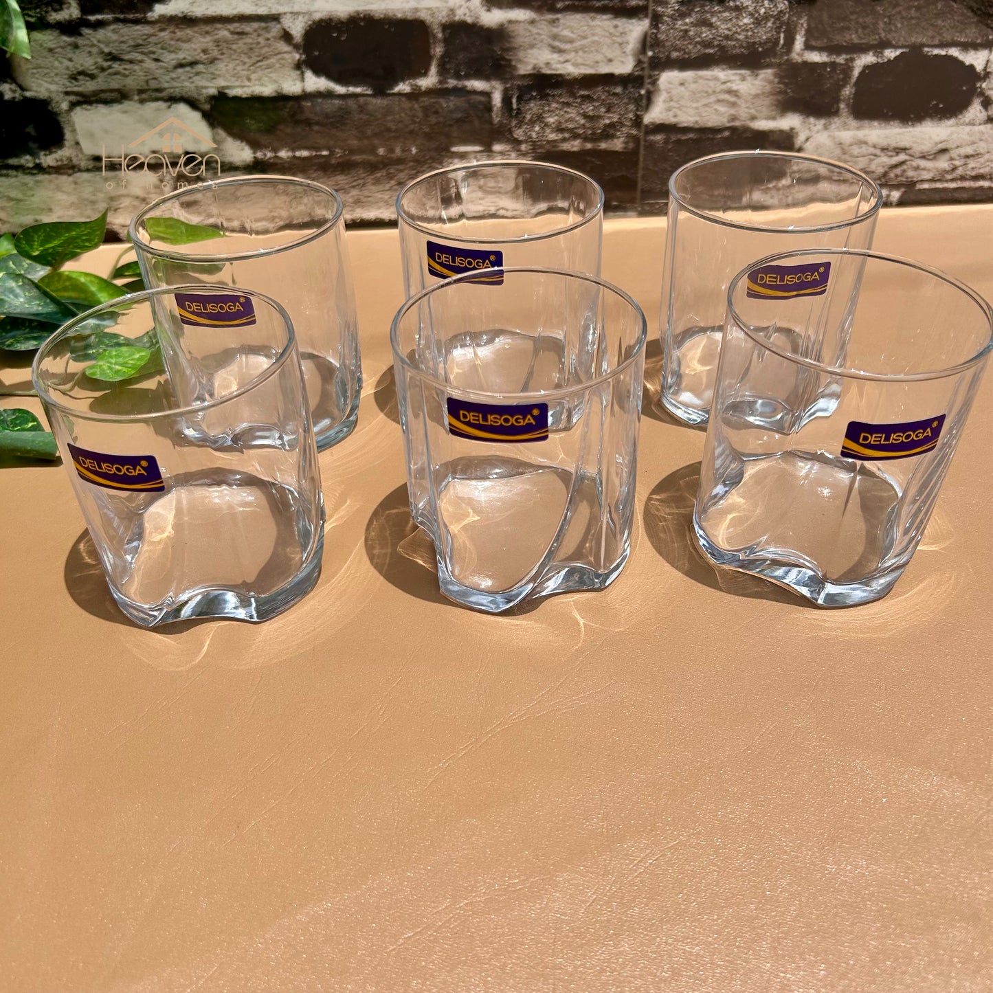 Delisoga® Premium 290ml Drinking Glasses – Set of 6 Clear Glass Tumblers for Home & Entertaining - JS5154-3 - Heaven of homes - Sale Pakistan
