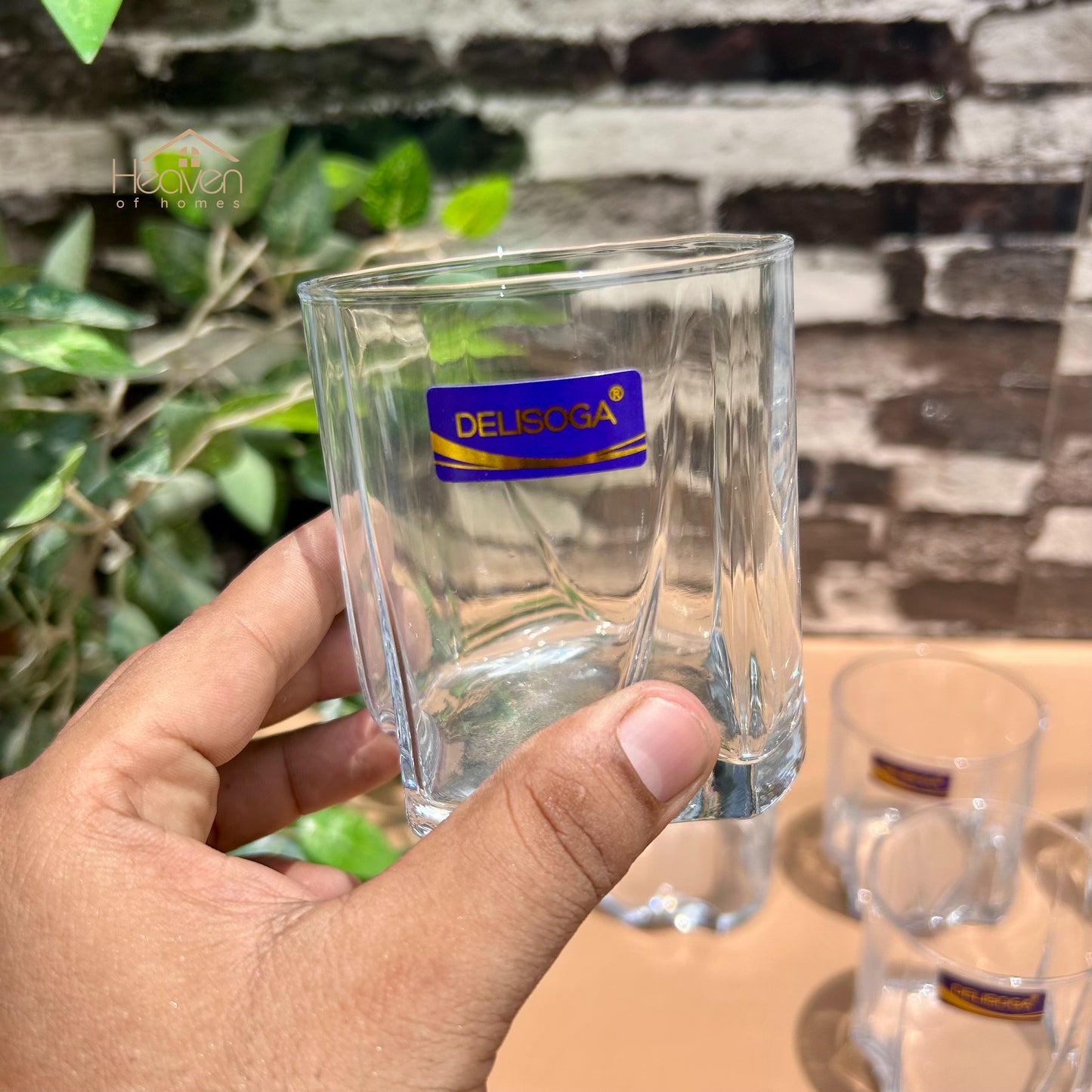 Delisoga® Premium 290ml Drinking Glasses – Set of 6 Clear Glass Tumblers for Home & Entertaining - JS5154-3 - Heaven of homes - Sale Pakistan