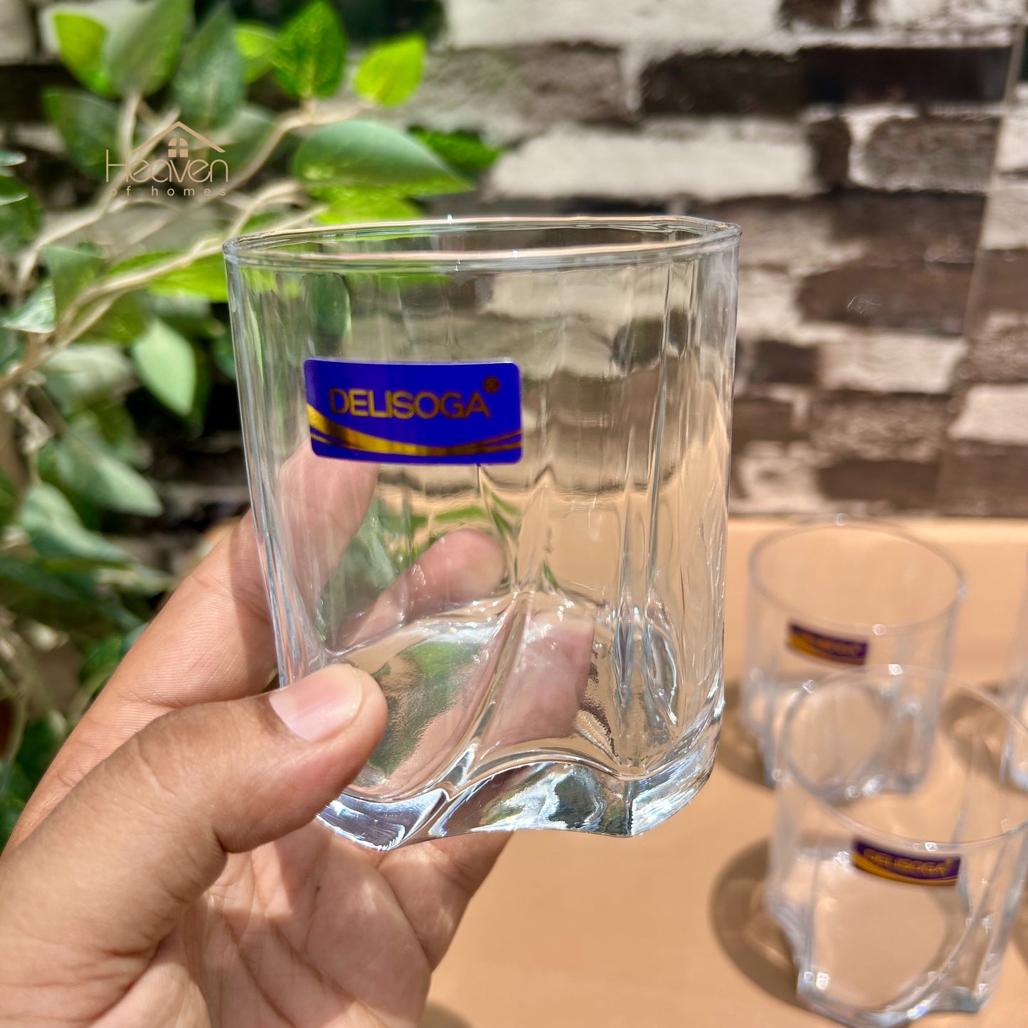 Delisoga® Premium 290ml Drinking Glasses – Set of 6 Clear Glass Tumblers for Home & Entertaining - JS5154-3 - Heaven of homes - Sale Pakistan