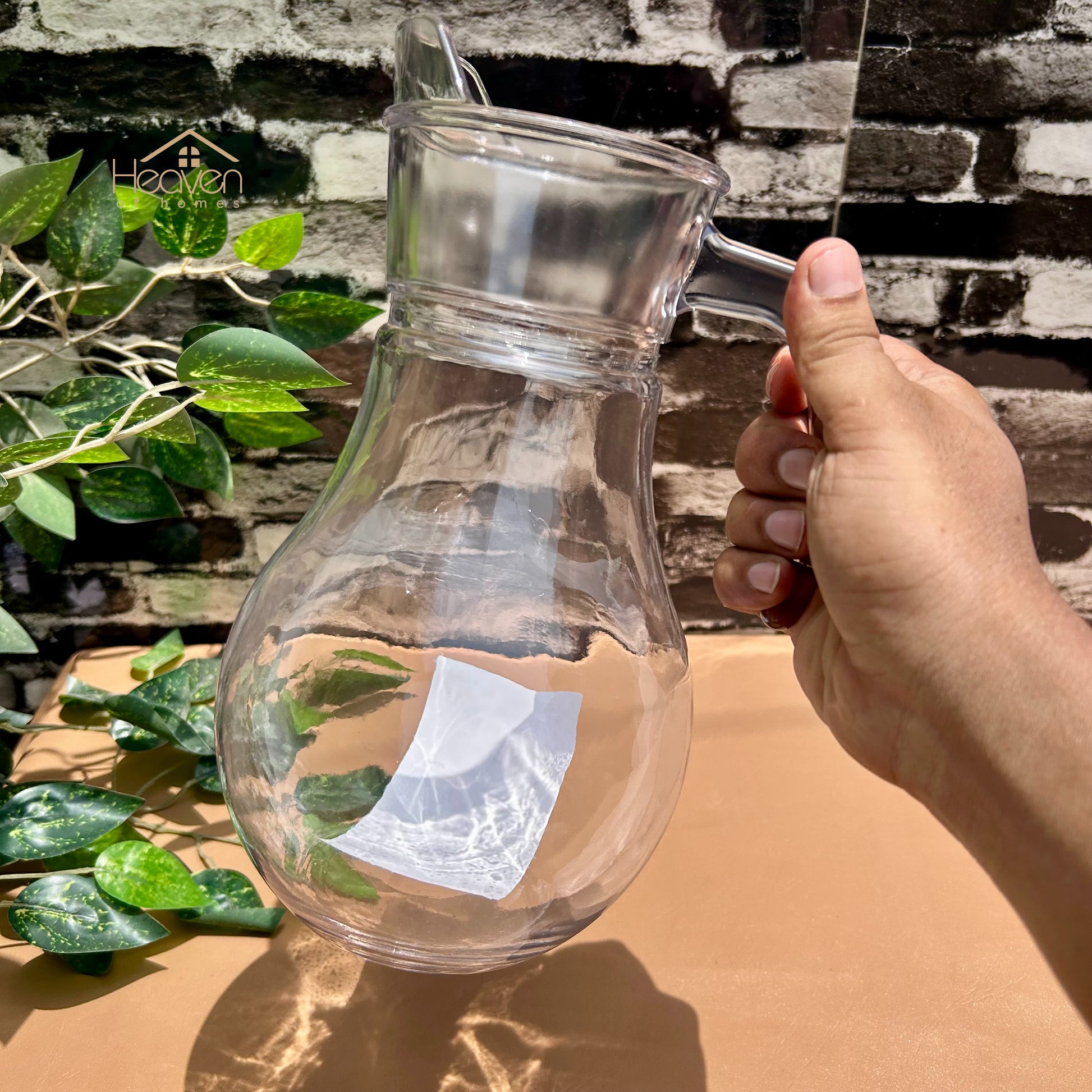 Delisoga® Premium 1.8 Liters Glass Serving Jug – Elegant Pitcher for Cool Beverages round - YZH-45 - Heaven of homes - Sale Pakistan