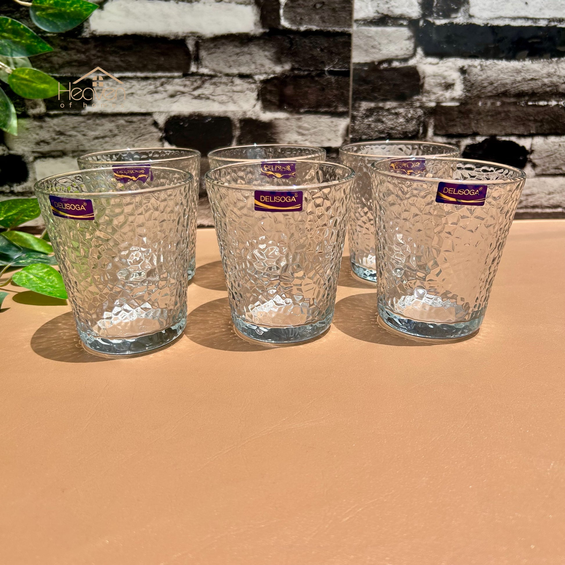 Delisoga® Transparent Glass Tumbler Set – 6-Piece Drinkware for Water, Juice & More - DSY5840 - Heaven of homes - Sale Pakistan