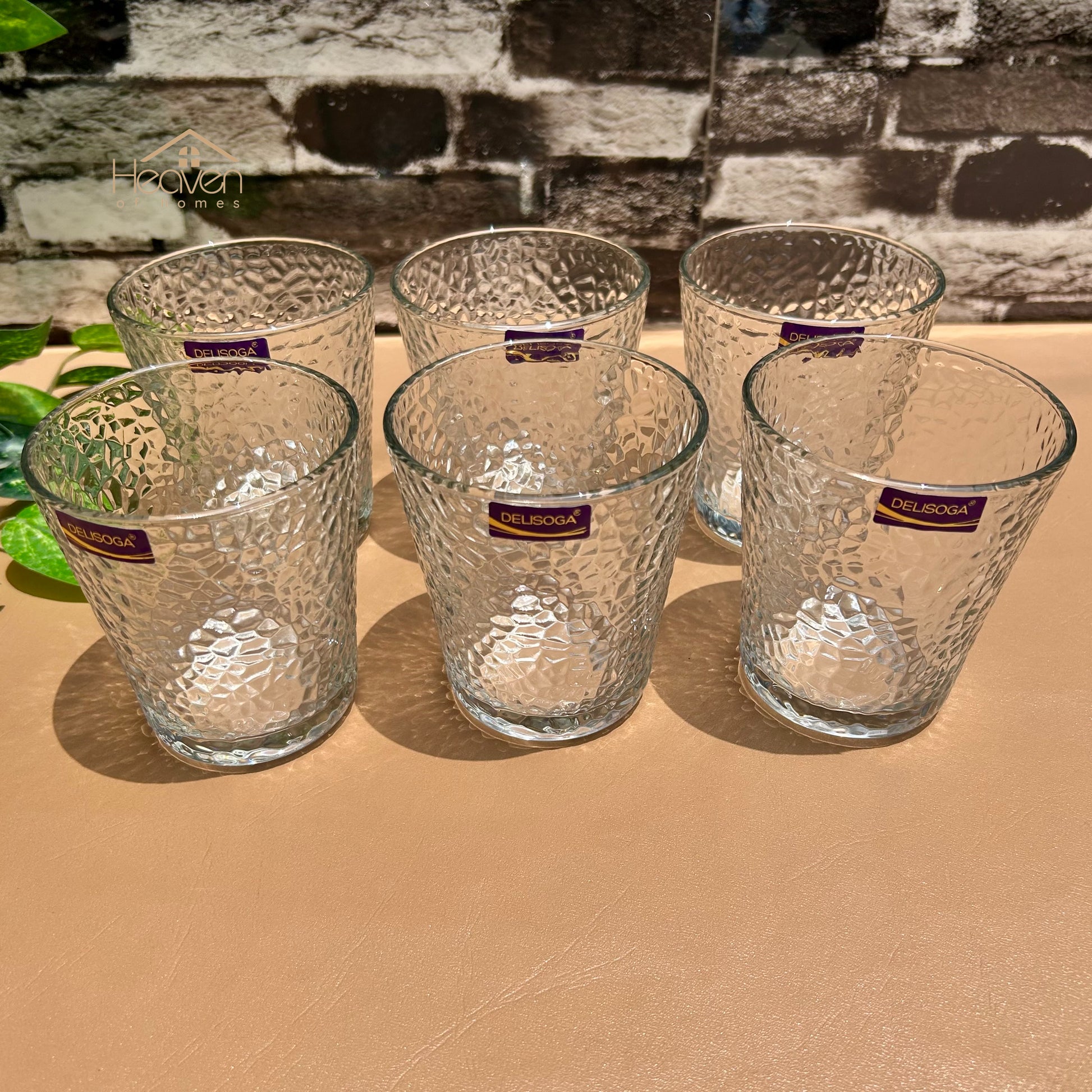 Delisoga® Transparent Glass Tumbler Set – 6-Piece Drinkware for Water, Juice & More - DSY5840 - Heaven of homes - Sale Pakistan