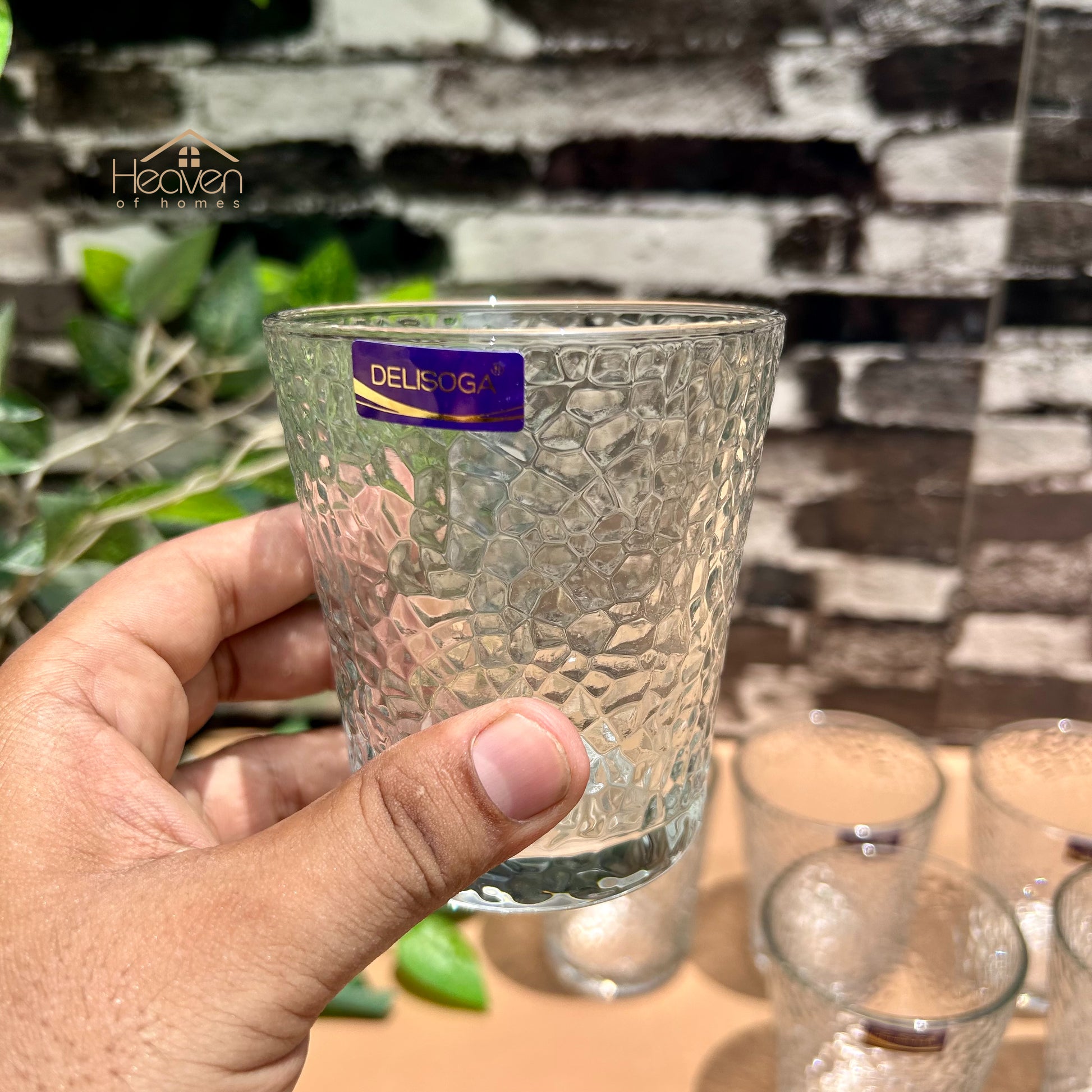 Delisoga® Transparent Glass Tumbler Set – 6-Piece Drinkware for Water, Juice & More - DSY5840 - Heaven of homes - Sale Pakistan