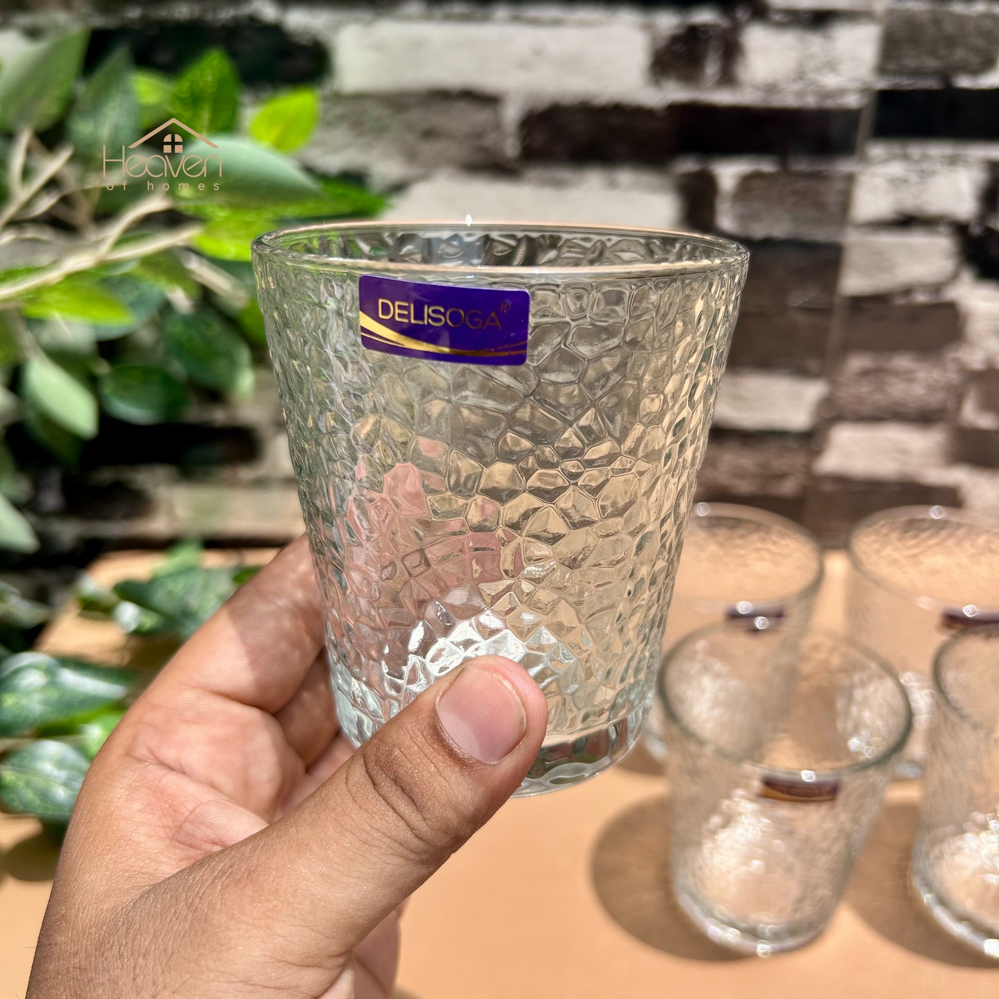 Delisoga® Transparent Glass Tumbler Set – 6-Piece Drinkware for Water, Juice & More - DSY5840 - Heaven of homes - Sale Pakistan