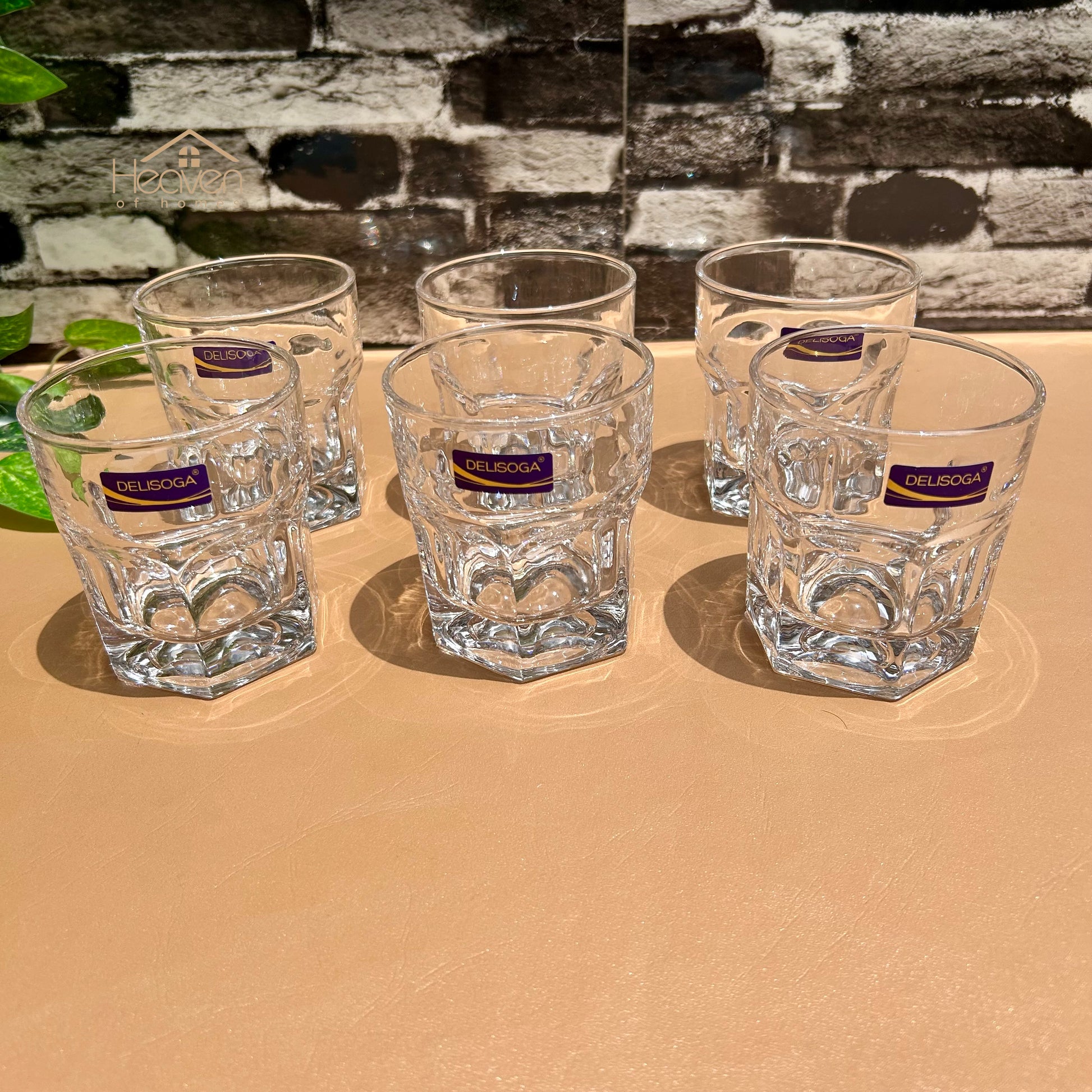 Delisoga® Set of 6 Drinking Glasses – 285ml Clear Glass Tumblers for Everyday Use - Y5170-2 - Heaven of homes - Sale Pakistan