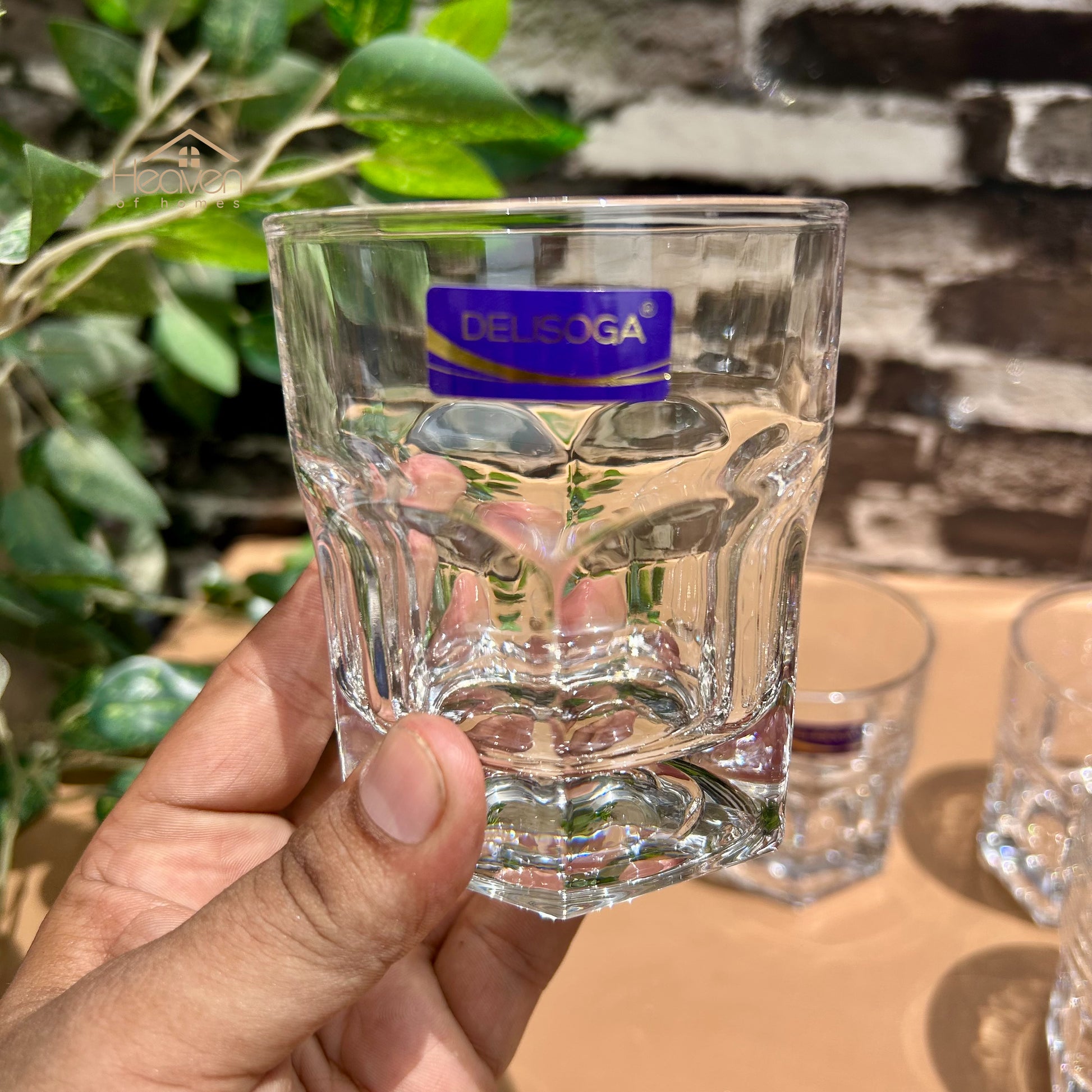 Delisoga® Set of 6 Drinking Glasses – 285ml Clear Glass Tumblers for Everyday Use - Y5170-2 - Heaven of homes - Sale Pakistan