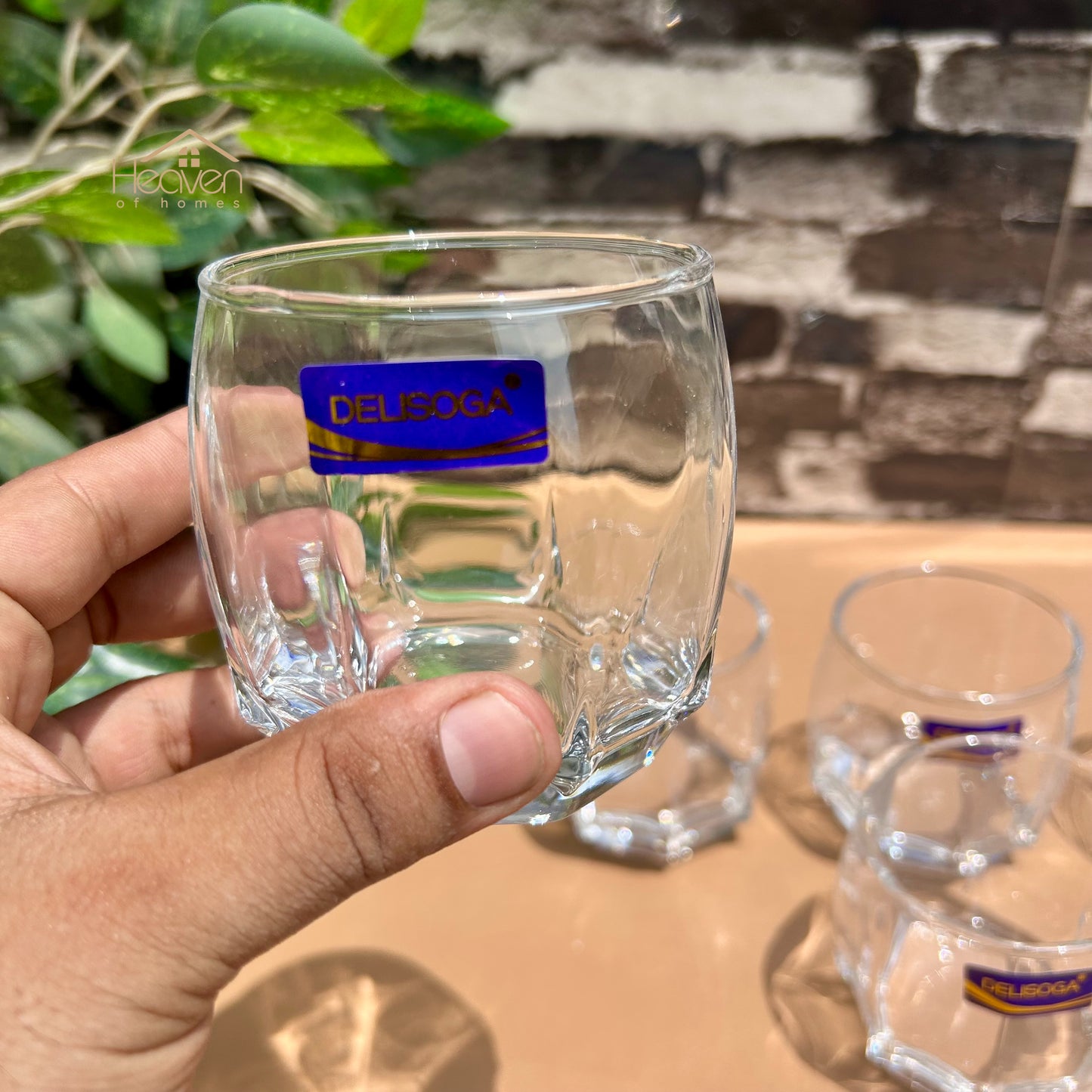 Delisoga® Set of 6 Premium Clear Glass Water Tumblers – 340 ml Transparent Glassware - JS5216-1 - Heaven of homes - Sale Pakistan