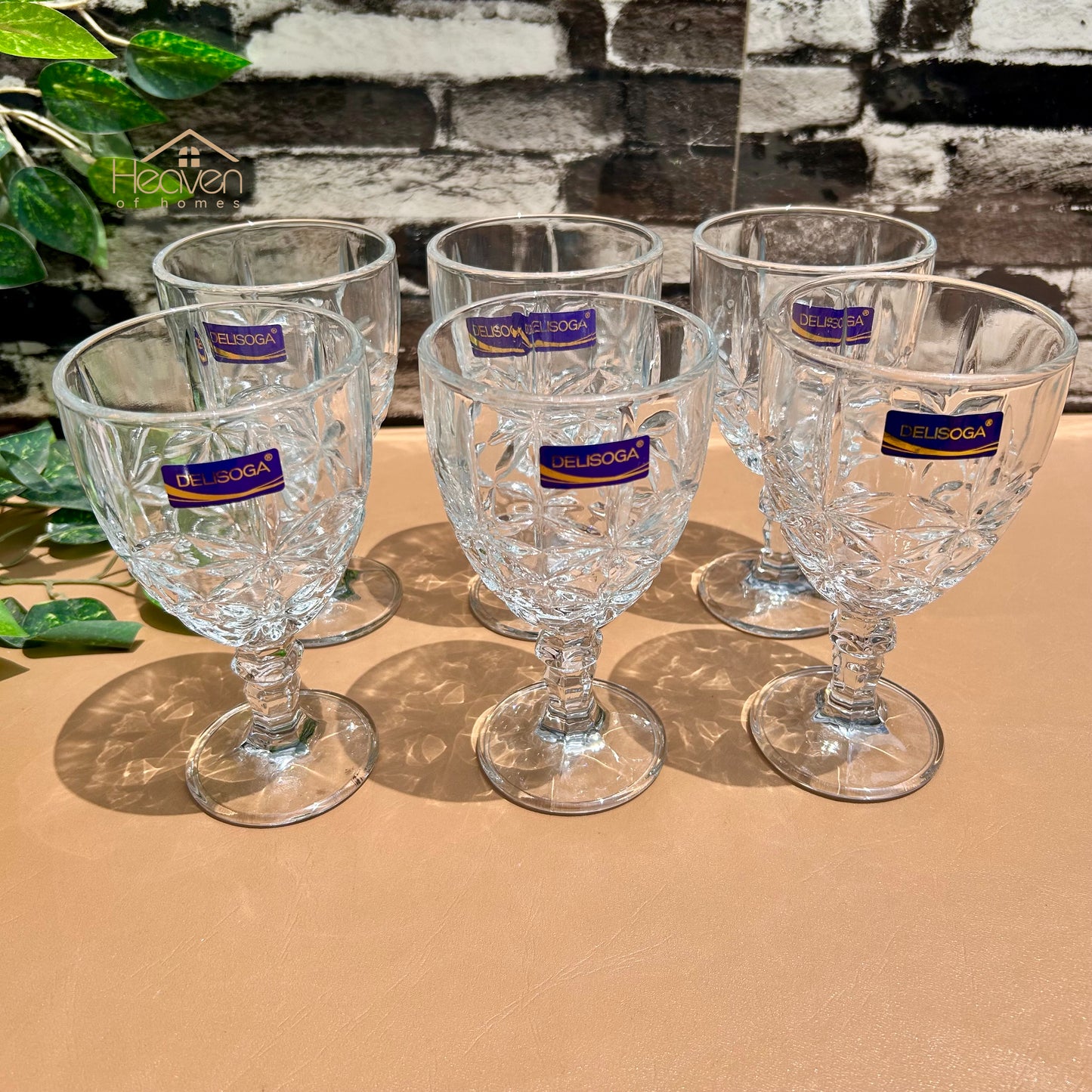 Delisoga® Classic Glasses Set - 6-Pieces Vine Glass | Elegant Collection 340ml - Heaven of homes - Sale Pakistan