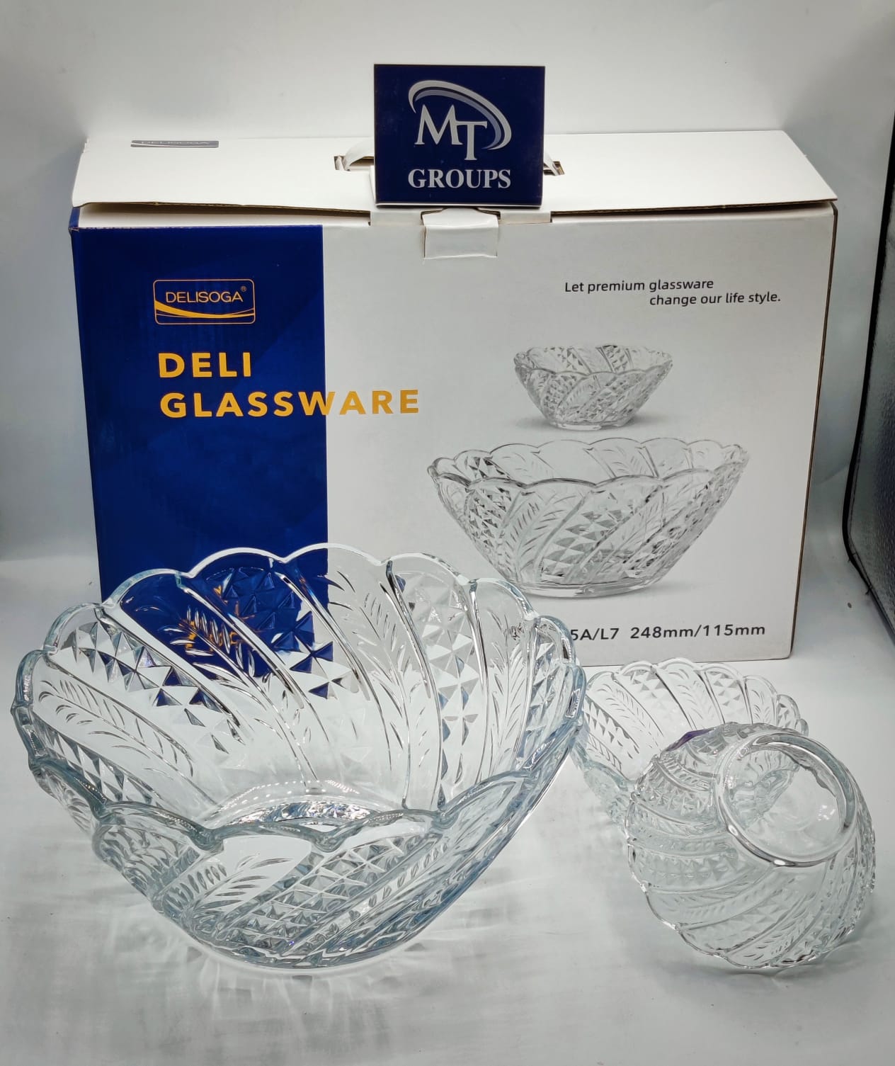 Delisoga® 7-Piece Glass Fruit Serving Set – Elegant Glassware for Fruit, Snacks, & Desserts - Heaven of homes - Sale Pakistan