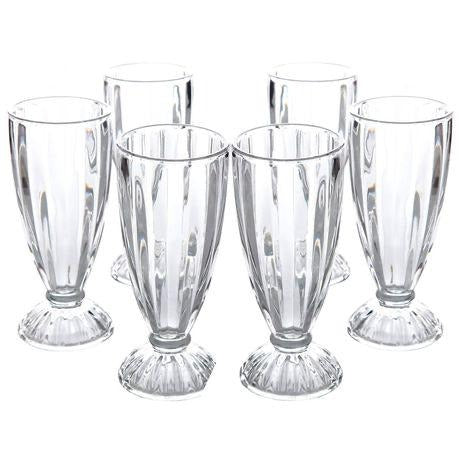 Delisoga® Premium Milkshake/Juice Glass | Falooda Glass - Set of 6 340 ML - Heaven of homes