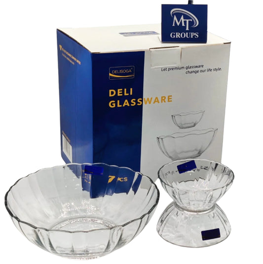 Delisoga® 7 Pieces Vintage Style Fruit Serving Set – 6 Small and 1 Large Bowl - Heaven of homes - Sale Pakistan