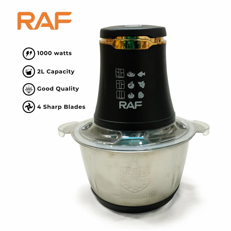 RAF™ Electric Food Processor & Meat Chopper with 2 Speed 2 Litre Capacity - Heaven of homes
