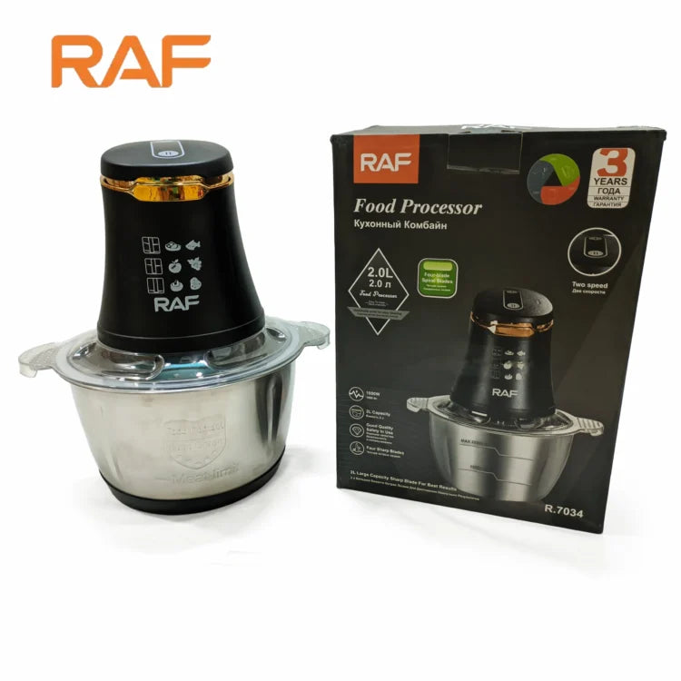 RAF™ Electric Food Processor & Meat Chopper with 2 Speed 2 Litre Capacity - Heaven of homes