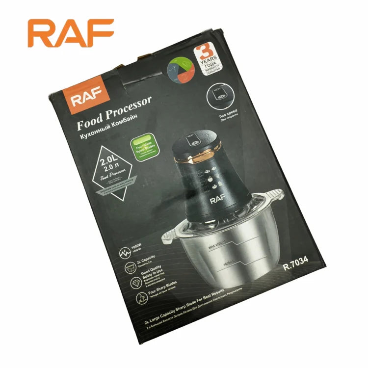 RAF™ Electric Food Processor & Meat Chopper with 2 Speed 2 Litre Capacity - Heaven of homes