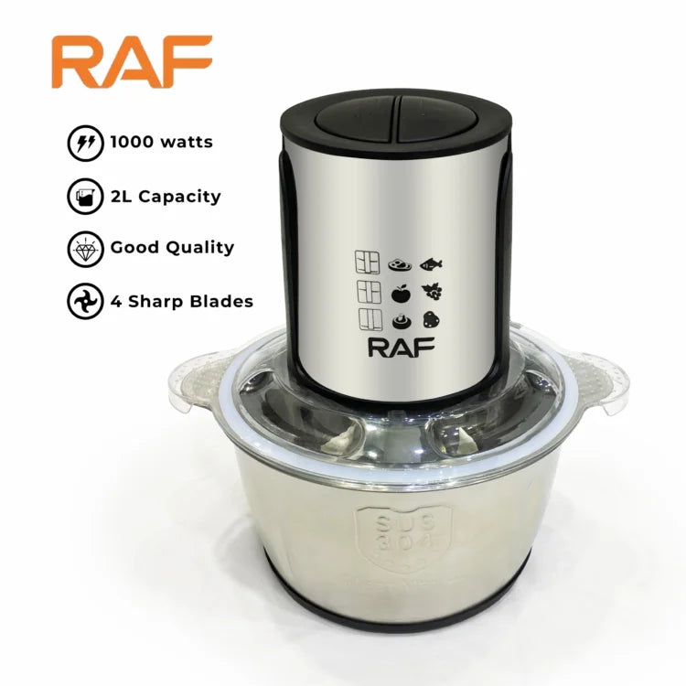 RAF™ Electric Food Processor & Meat Chopper with 2 Speed 2 Litre Capacity R7019 - Heaven of homes