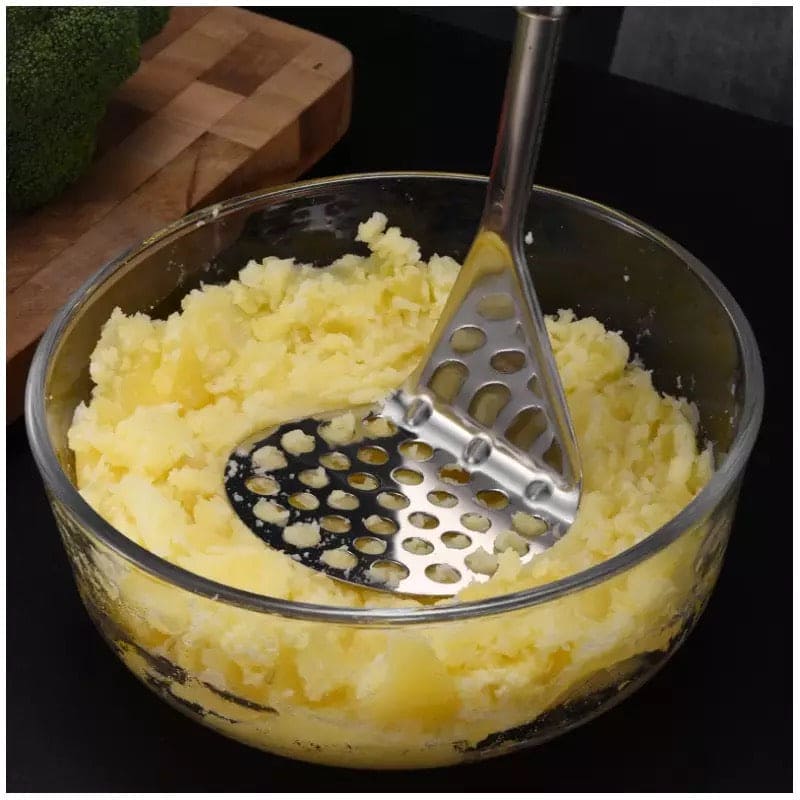 Heaven® Heavy Duty Stainless Steel Potato Masher – Durable Rust-Resistant Hand Masher for Potatoes, Vegetables & Kitchen Use