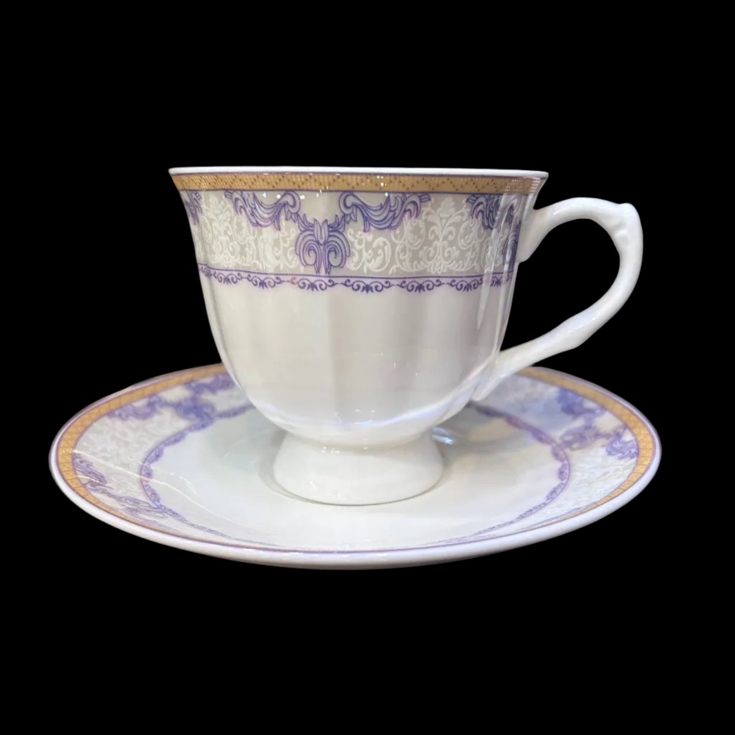 Heaven® 6-Piece Bone China Printed Cup & Saucer Set – Tea & Coffee Cups & Saucers