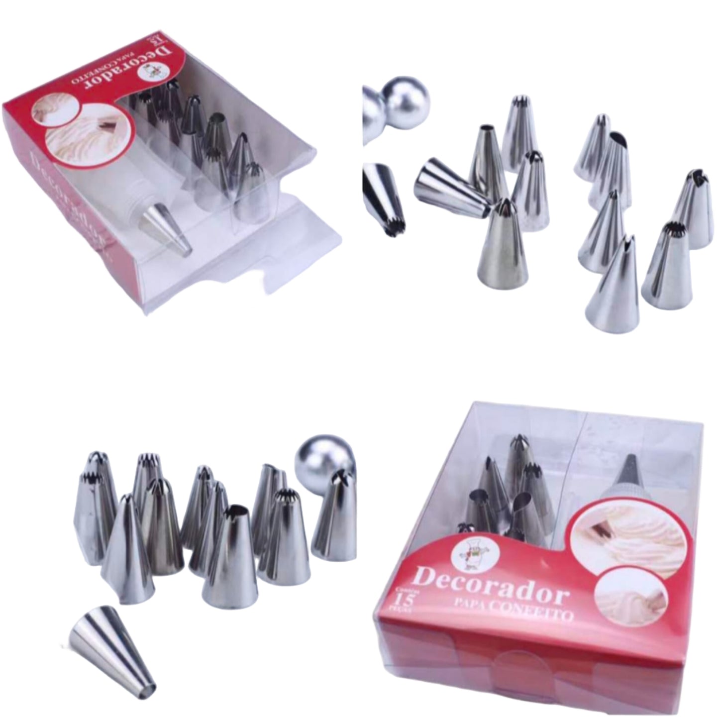 15-Piece Cake Decorating Nozzle Set – For Frosting & Icing